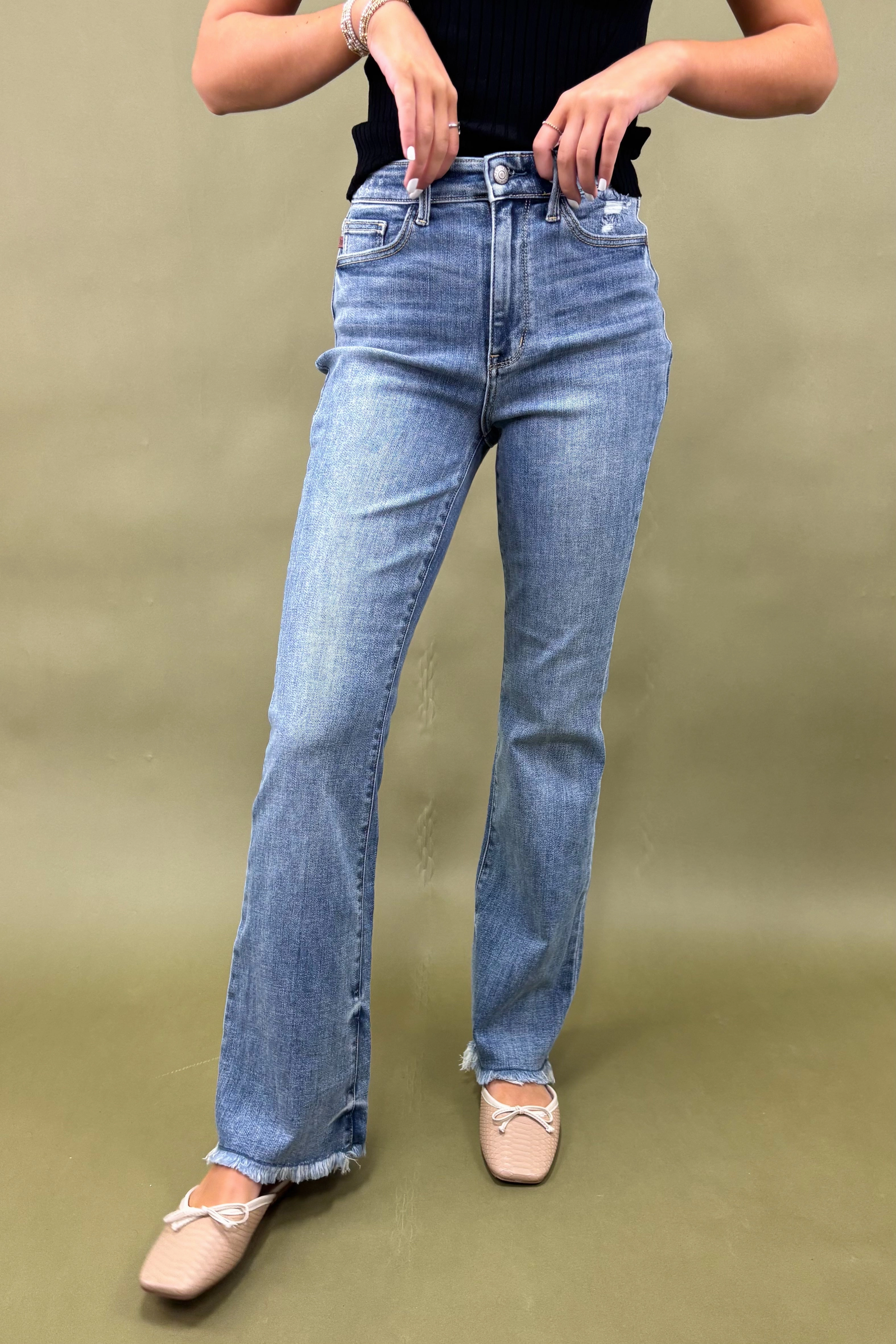 Smooth Finish Simple and Cozy The Ophelia Judy Blue Bootcut Jeans