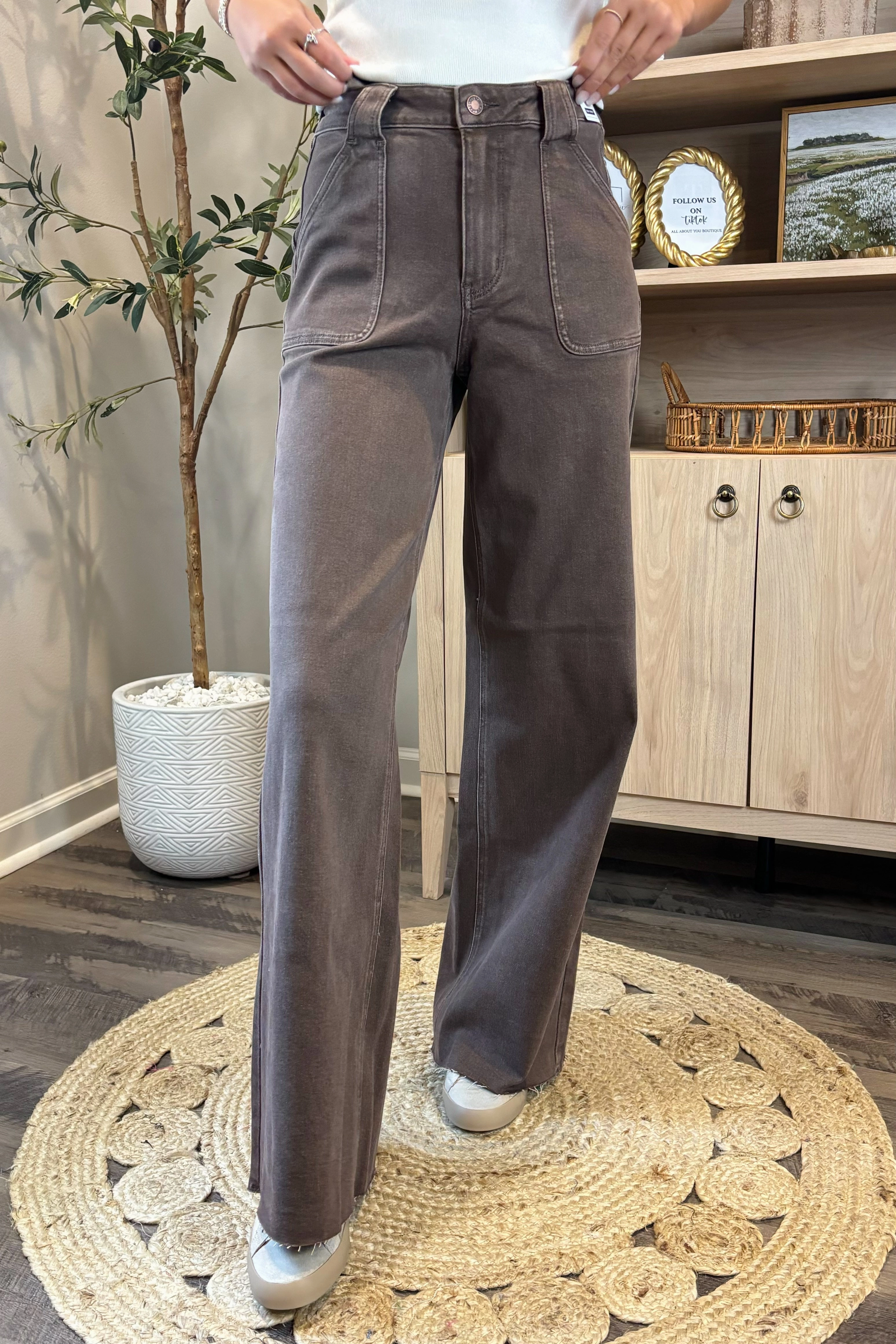 Sporty Function The Presley Brown Wide Leg Jeans