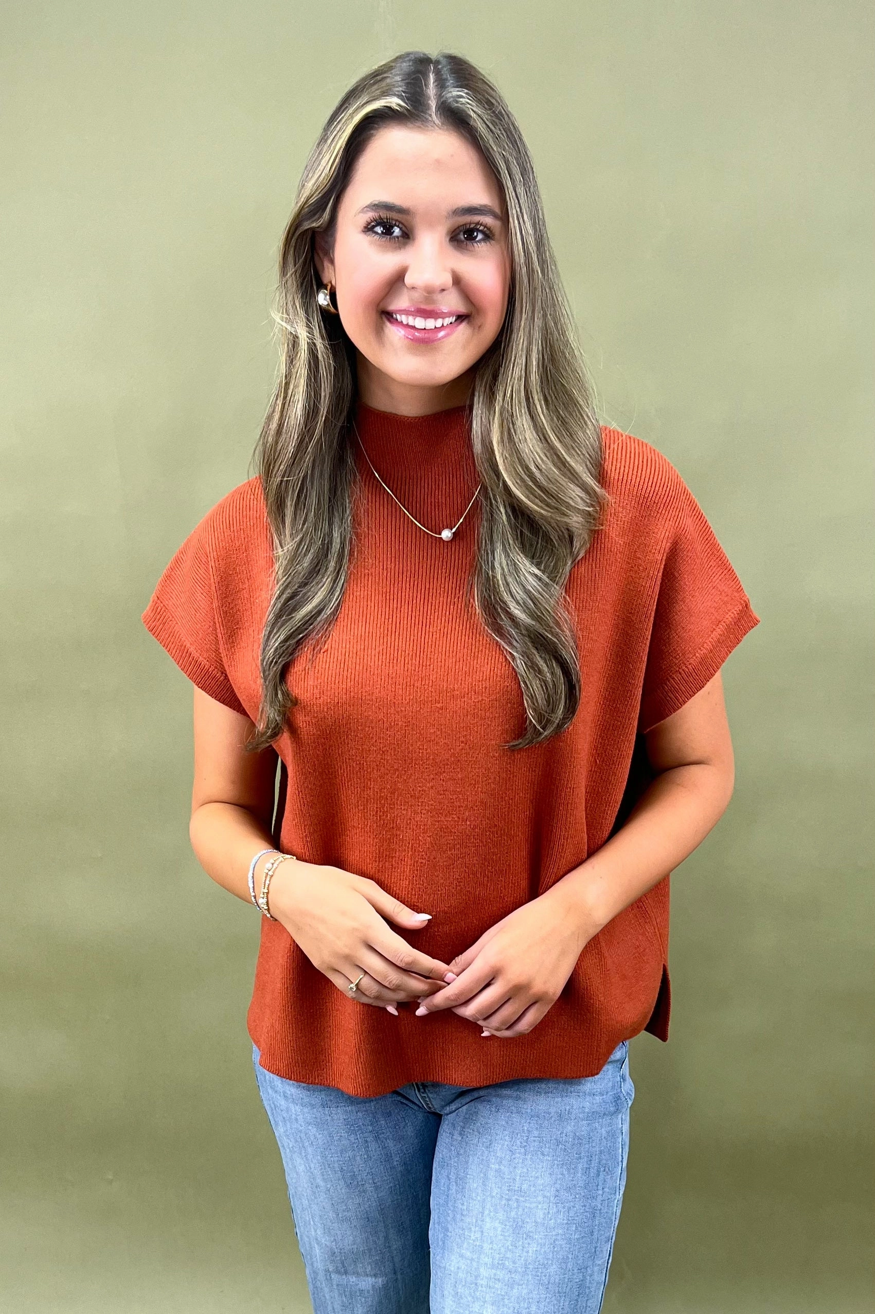 The Pumpkin Spice Sweater Top Reflective Accent Trim Sweat Absorbent Inner Layer