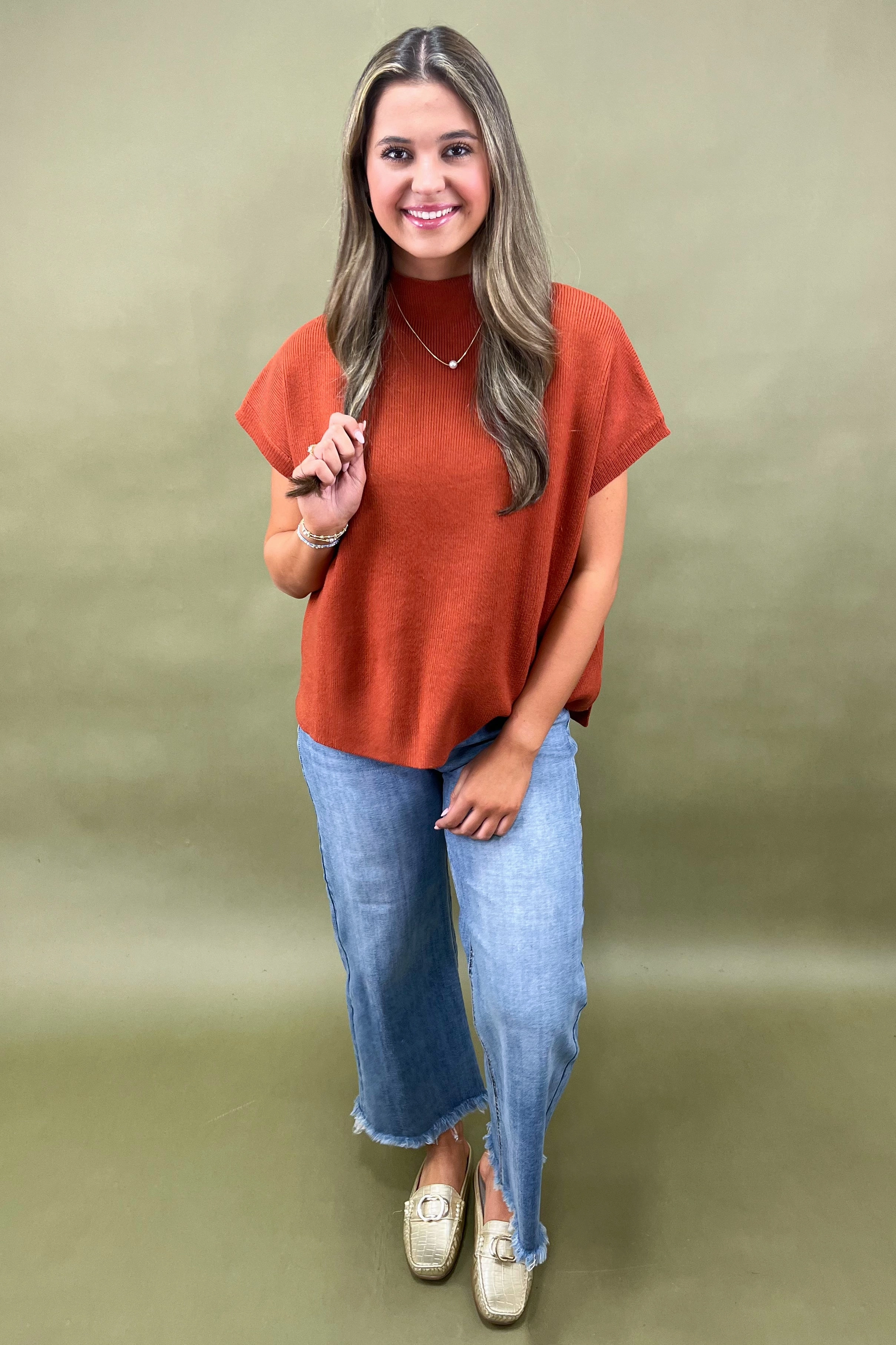 WideNeckline The Pumpkin Spice Sweater Top