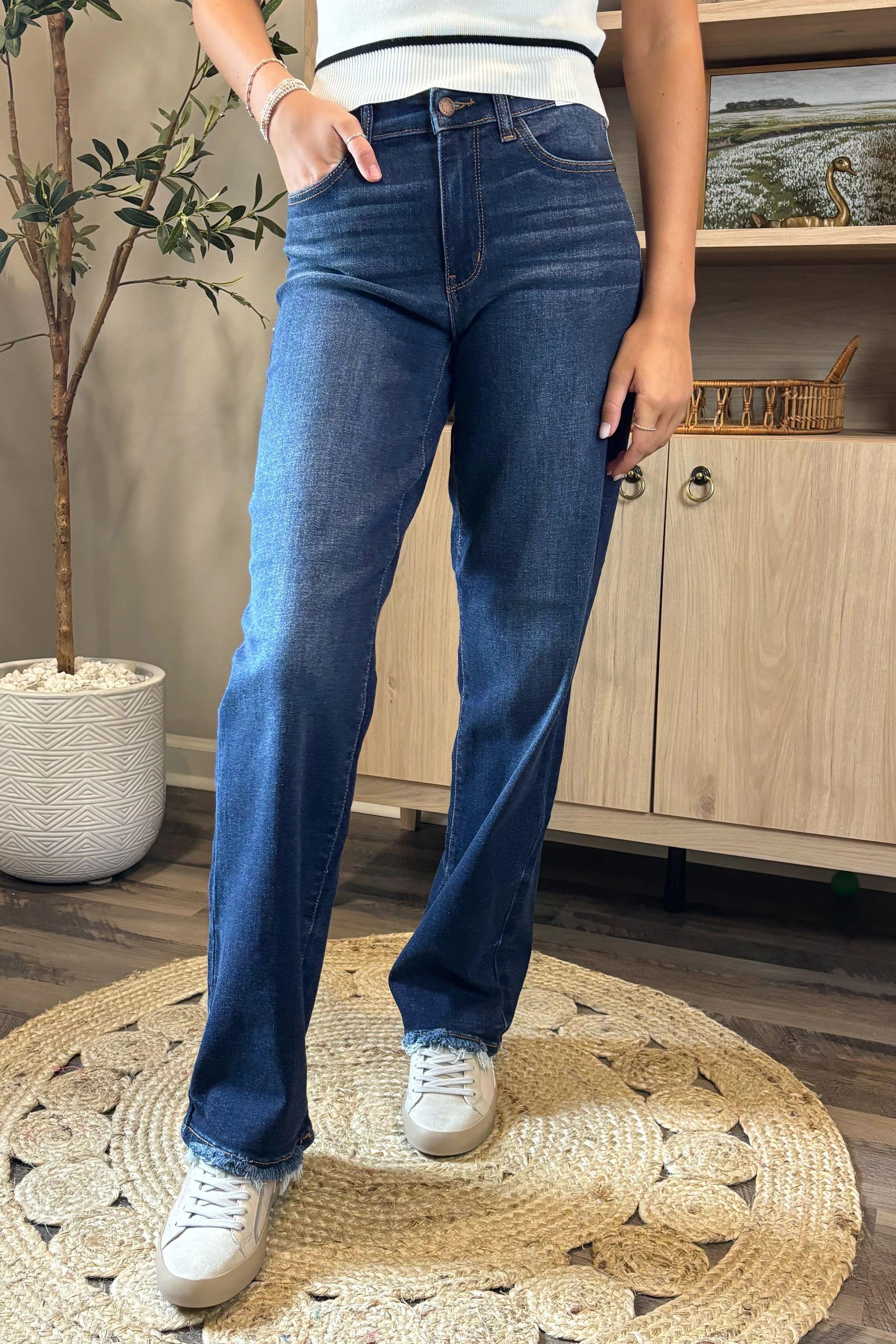 The Valentina Straight Leg Jeans Functional Layers