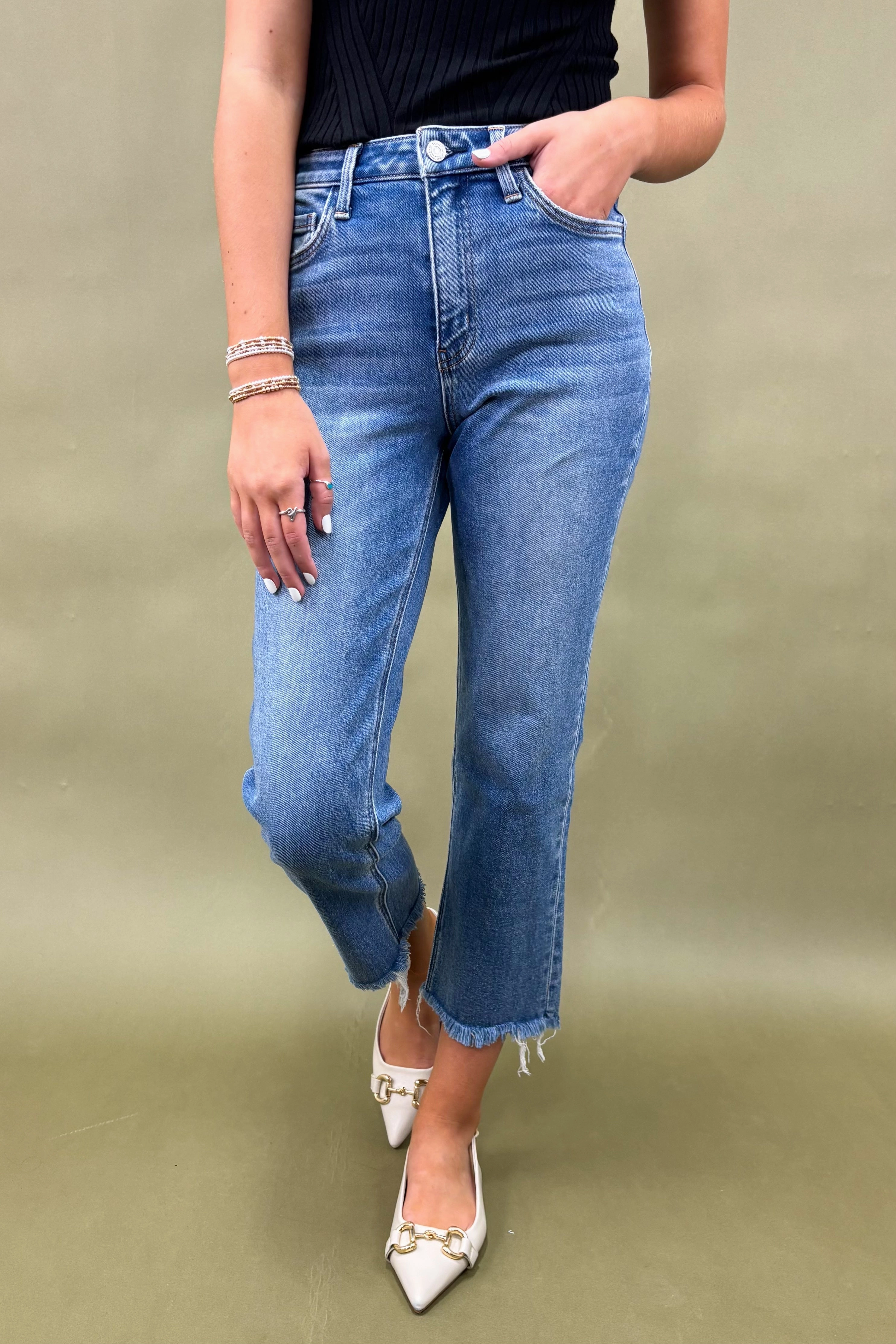 The Wren High-Rise Jeans Stain Repellent Coating WrinkleFreeFabric