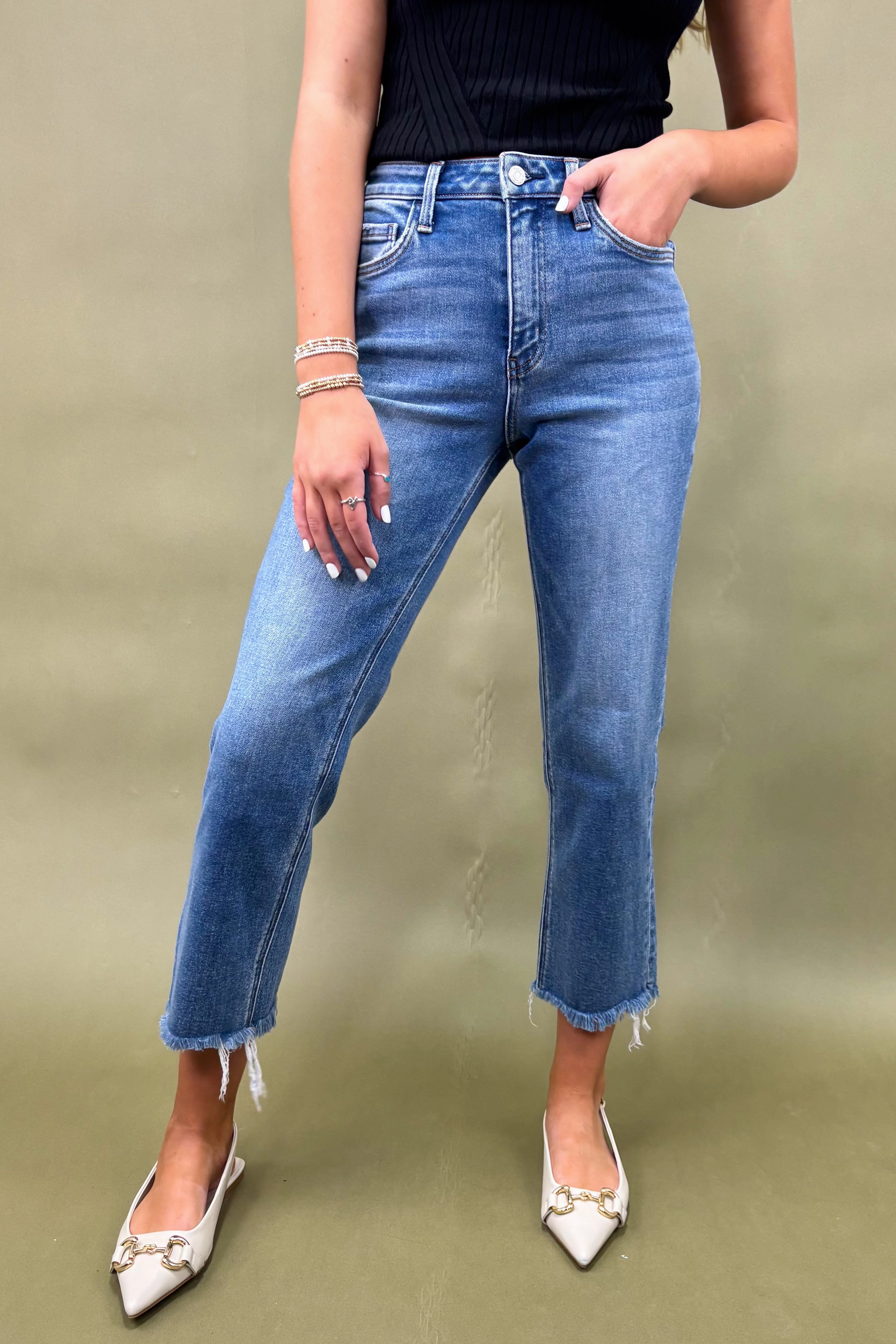 Ripstop Fabric Technology WrinkleResistantMaterial The Wren High-Rise Jeans