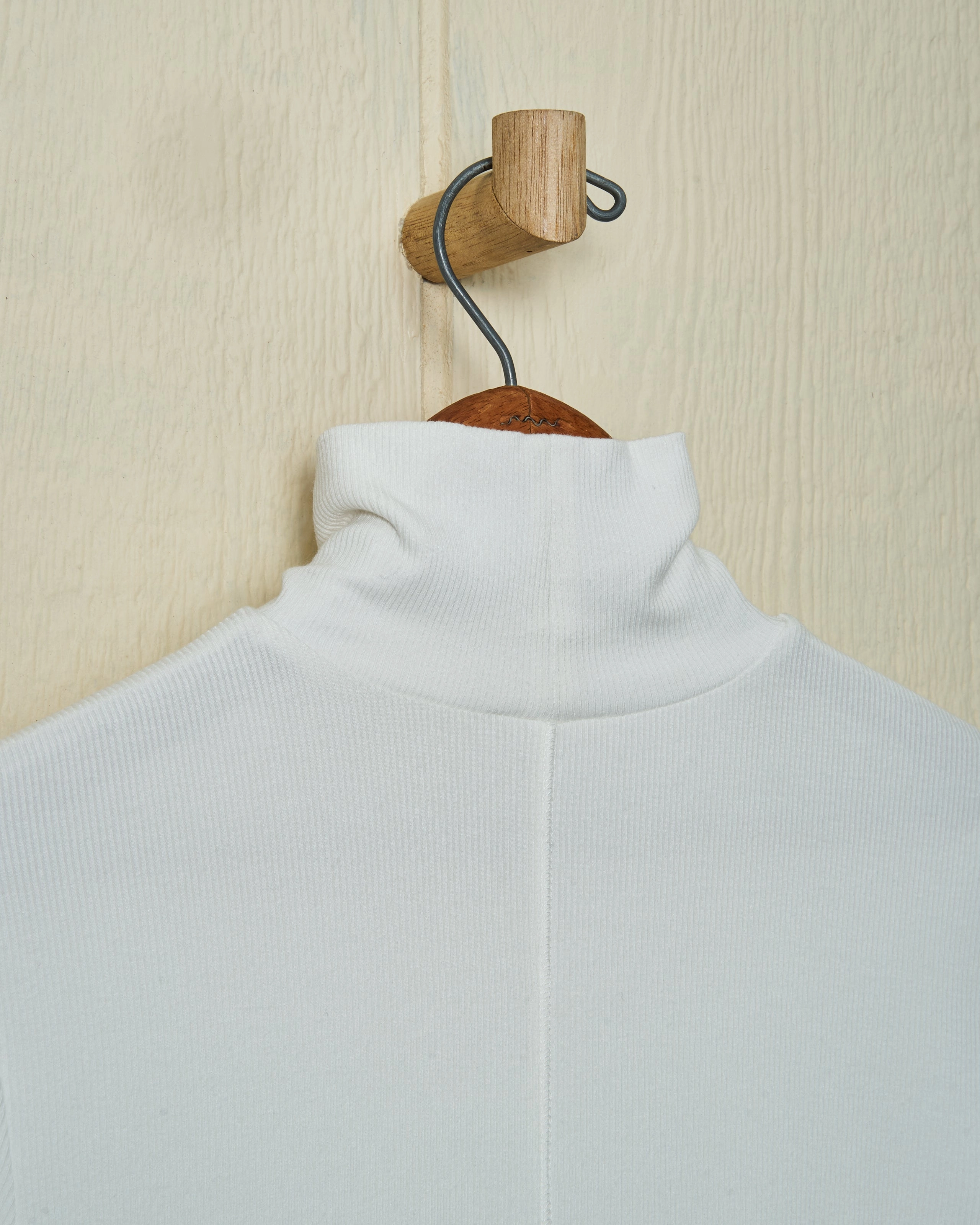 Chelsea Ribbed Knit Top in Off White Ultra Soft Texture