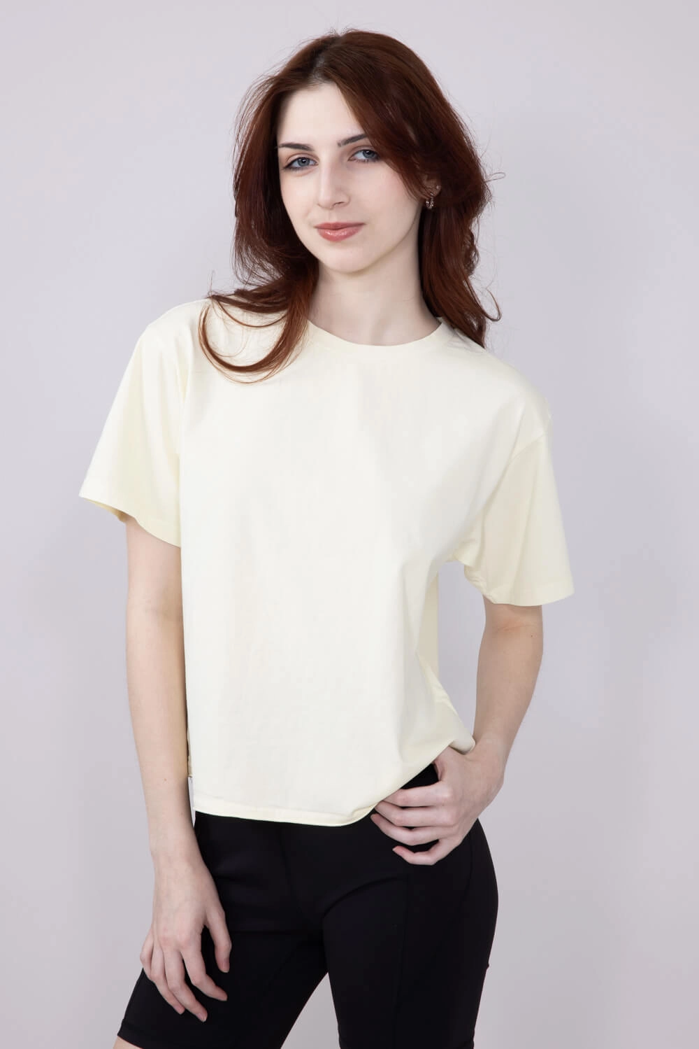 Thread & Supply Katelin T-Shirt for Women in Bone | T1488CKNTS-BONE Yarn Dyed Stripes