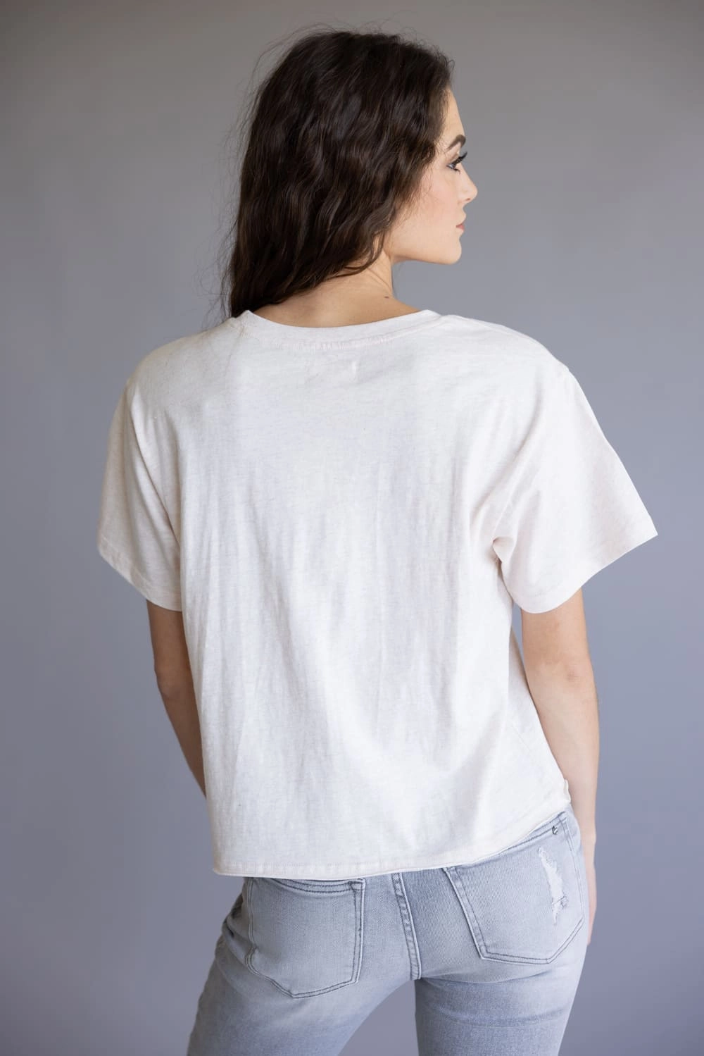 Casual Vibe Cozy Vibe Thread & Supply Katelin T-Shirt for Women in Pink Oatmeal | T1488CKNTS-PINKOATMEAL