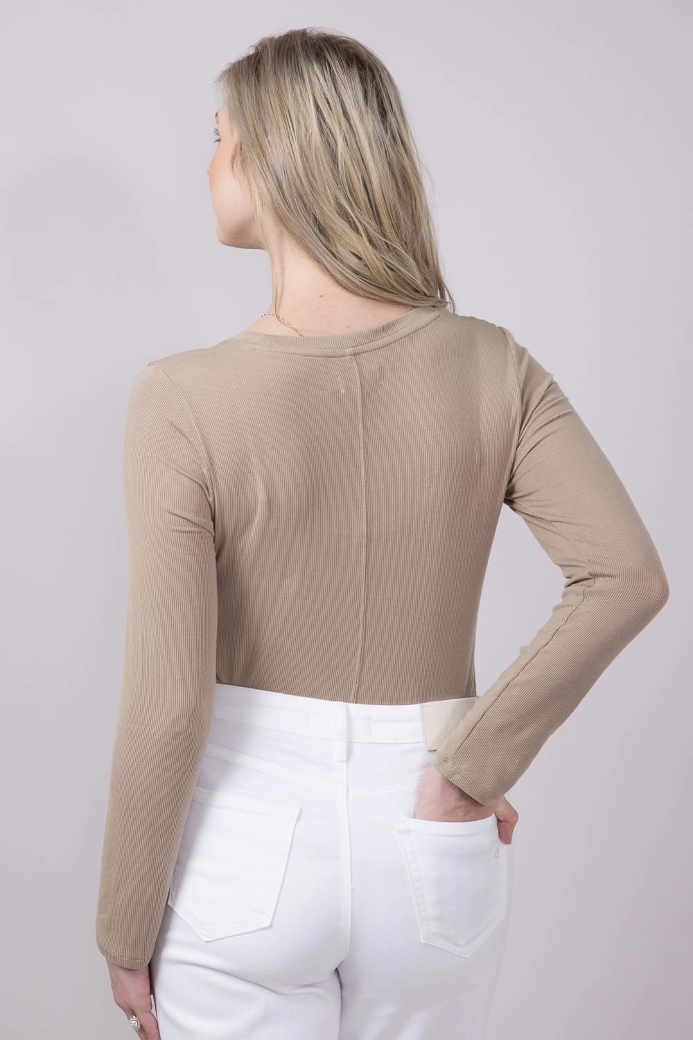 Durable Knitwear Thread & Supply Lauren Shirt for Women in Taupe | T2976MSTS-TAUPE