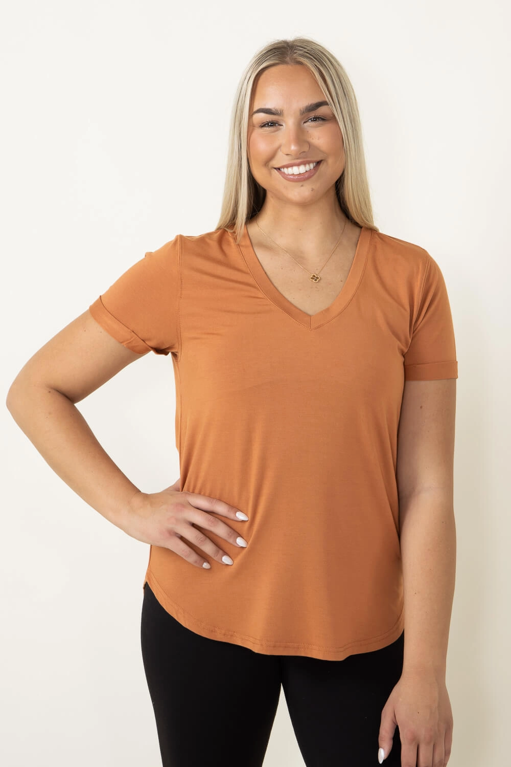 Thread & Supply Recreation T-Shirt for Women in Pumpkin | T1440LZMTS-PUMPKIN OdorResistant