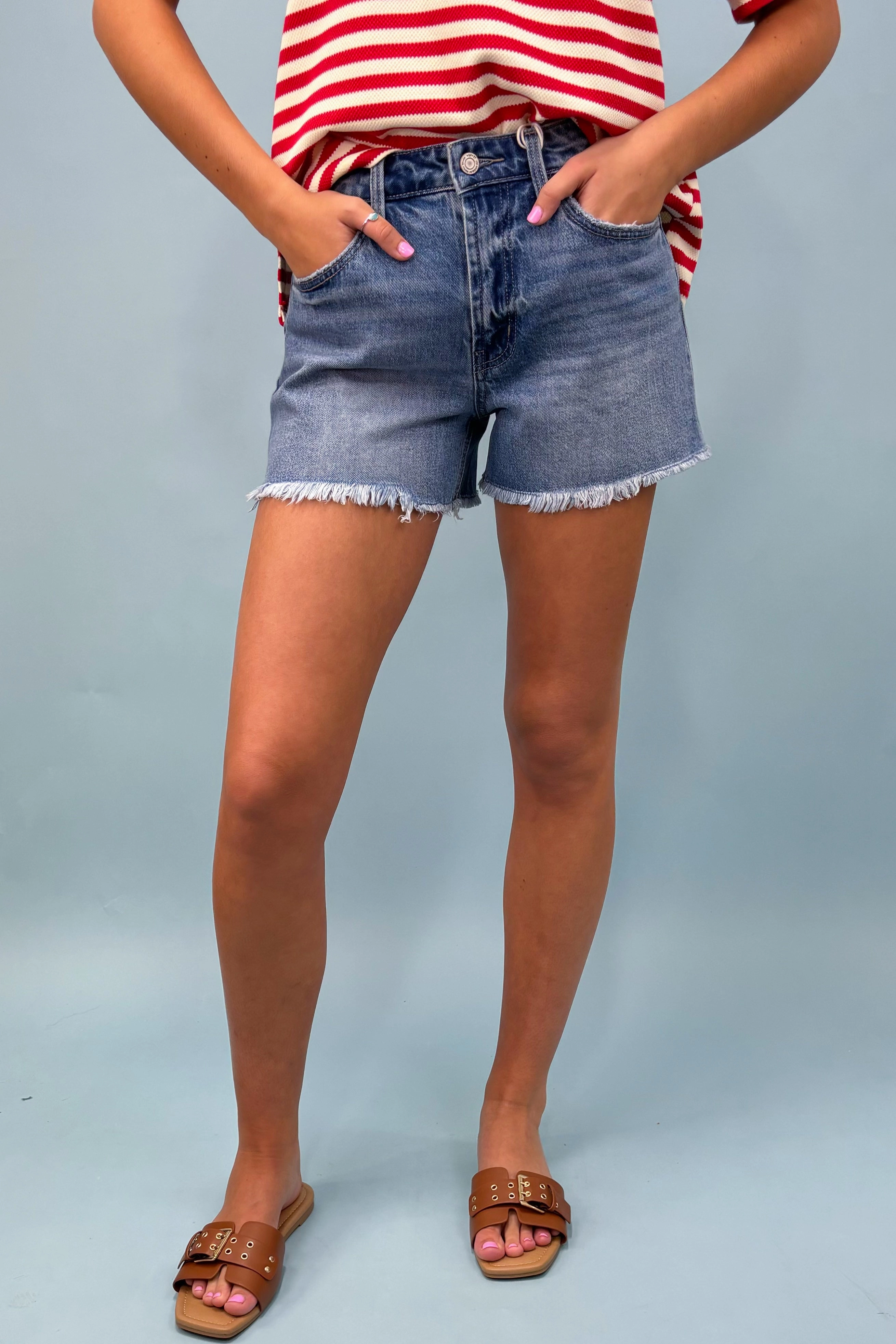 Hygienic Coating The Maeve High Rise Denim Shorts