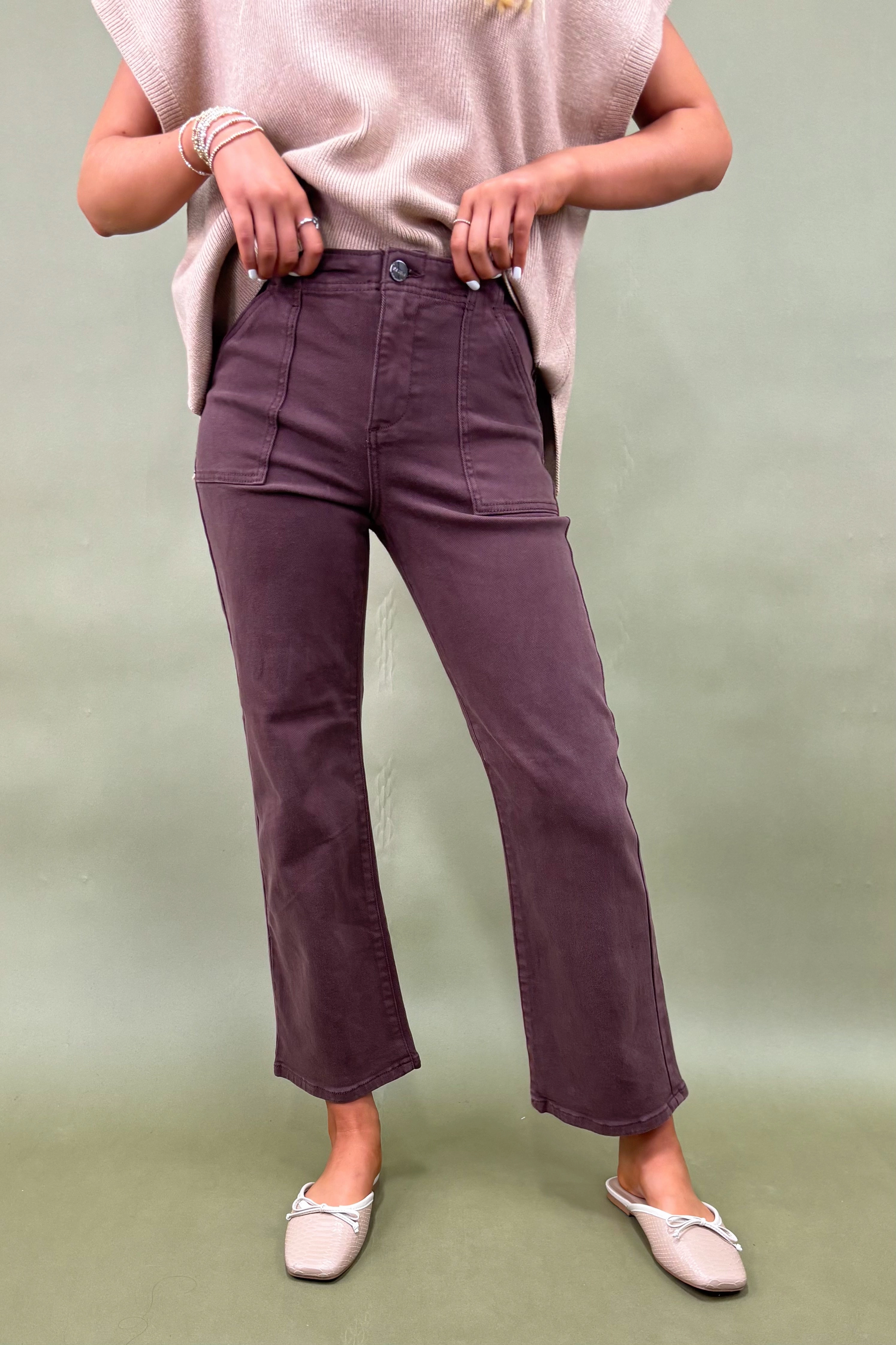 The Mocha Patch Pocket Jeans Comfortable Layers