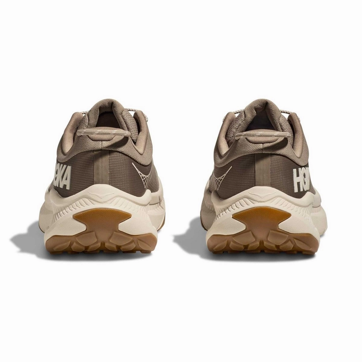 Hoka One One Men's Transport Dune/Eggnogg Pressure Relief Grooves Hyper Breathable Lining