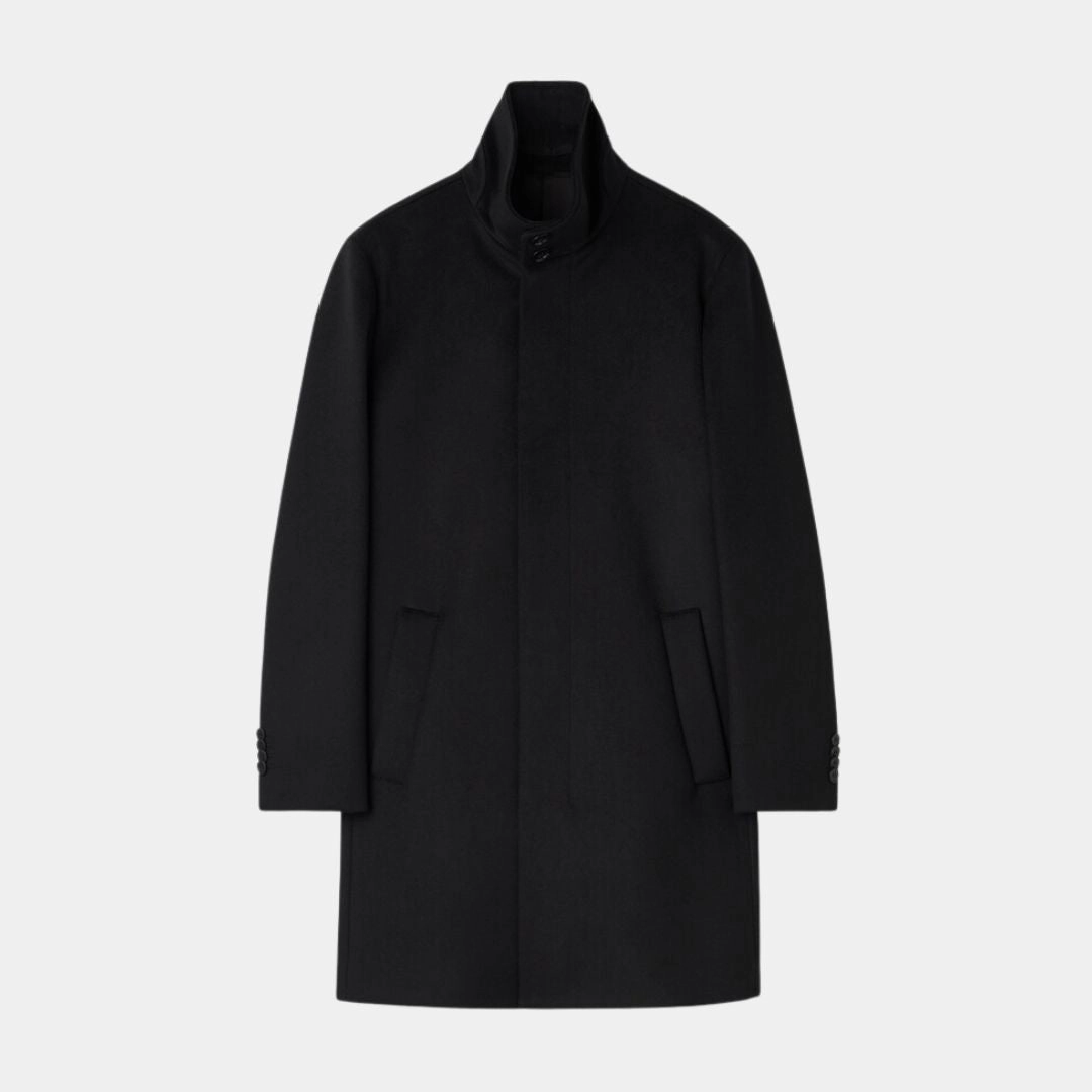 Aleric Coat (Black) Knee Length