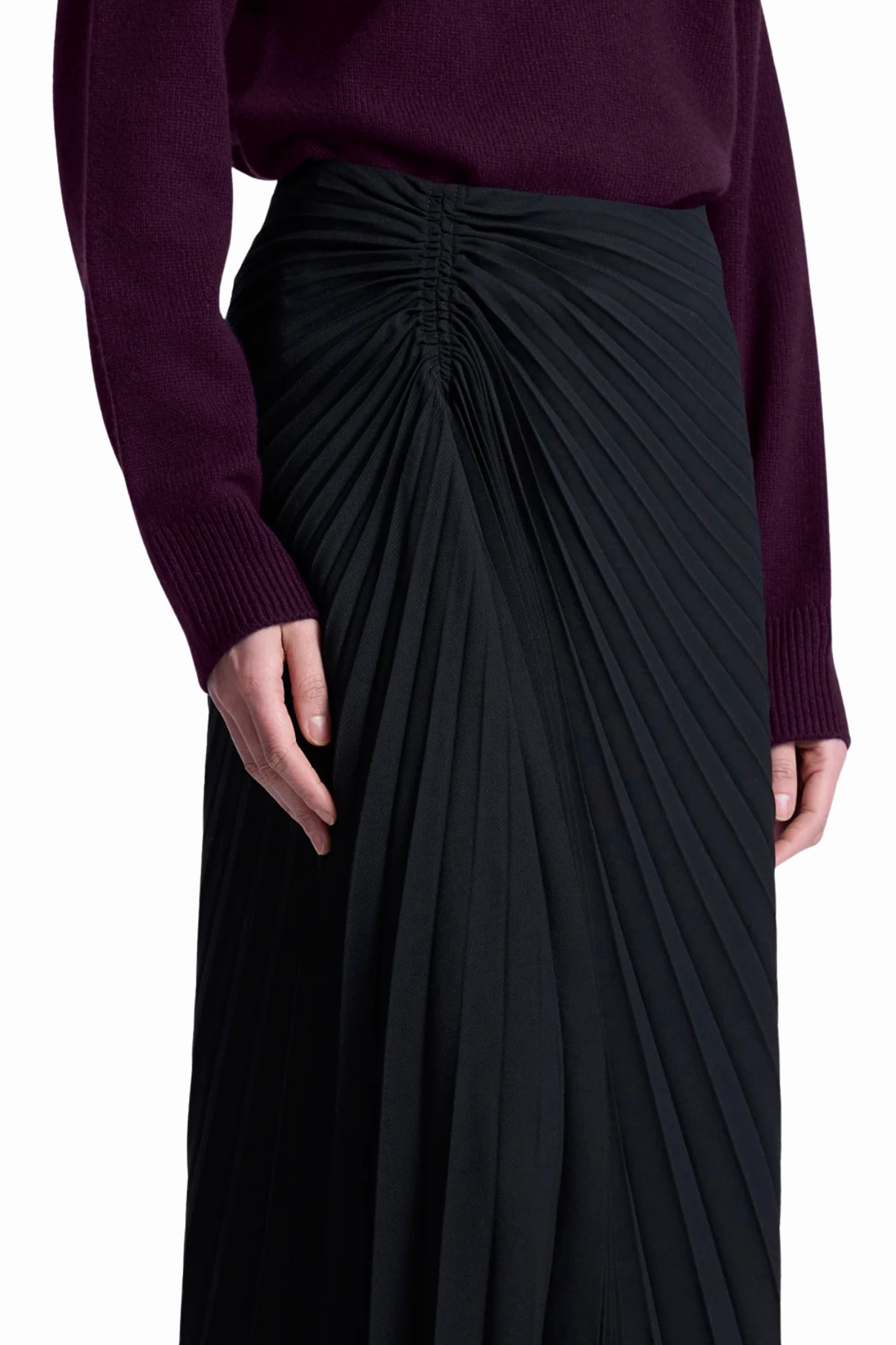 Style Fusion Tracy Skirt in Black Twill