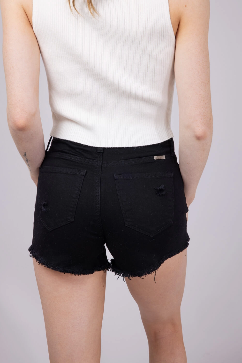souvenir item KanCan x Glik??s Best Friend Denim Shorts for Women in Black | AB1022BK-GL