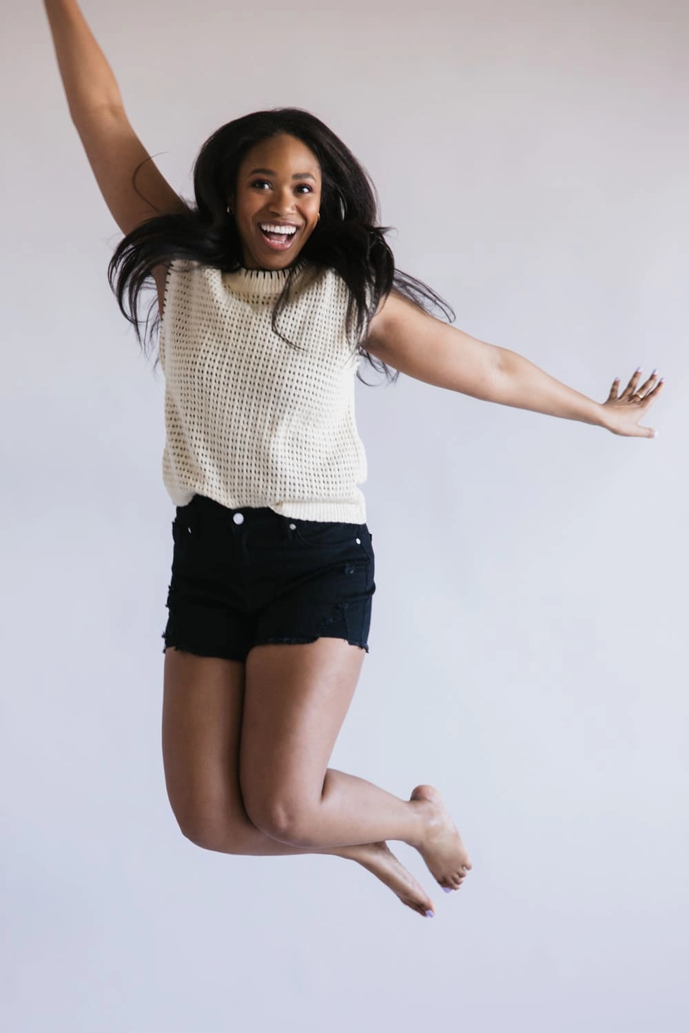 Travel Friendly Cozy Style KanCan x Glik??s Best Friend Denim Shorts for Women in Black | AB1022BK-GL