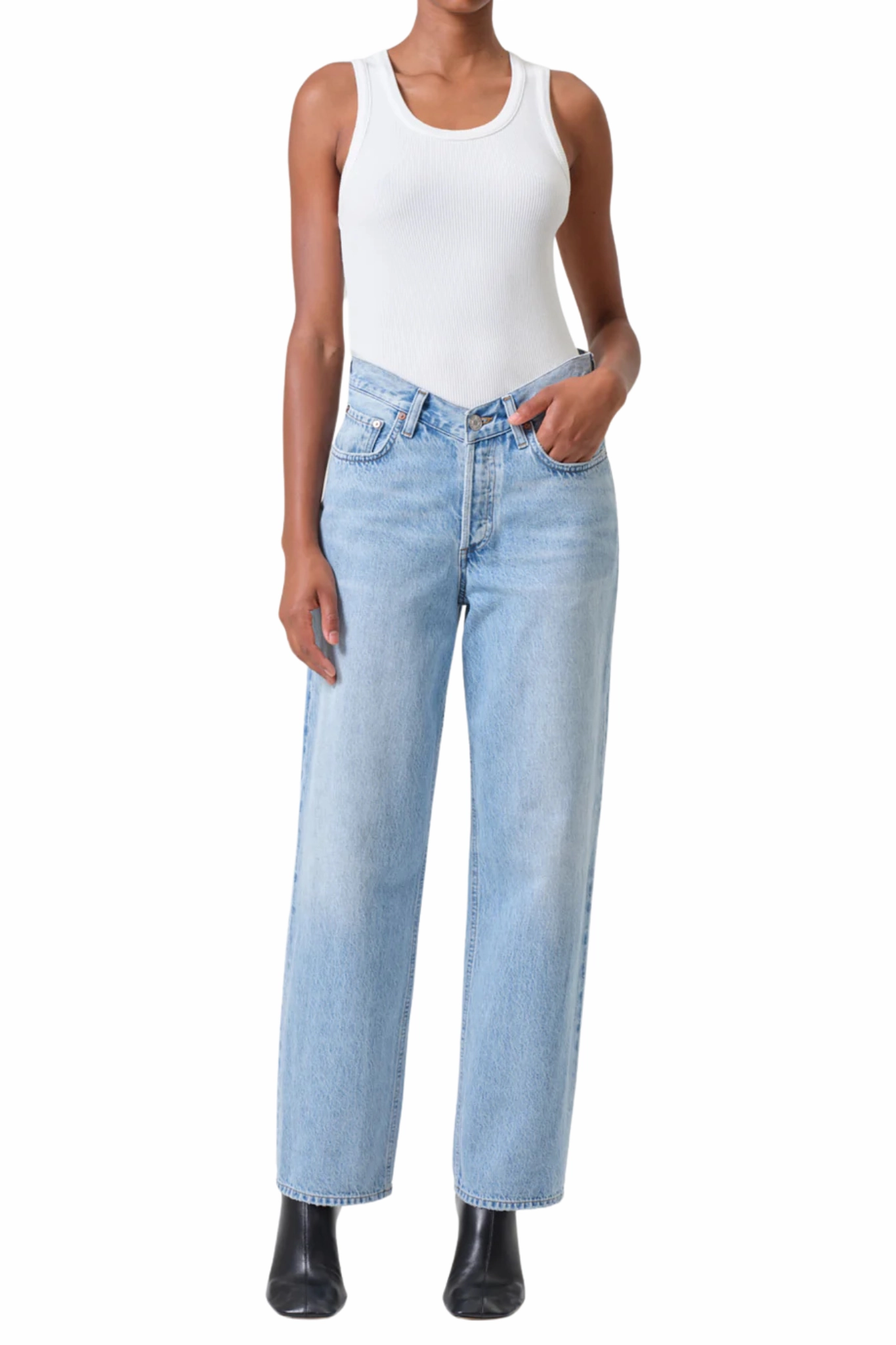 Outdoor Adventure Party Look Youth Style All Time Basic V-Waist Baggy Jean in Prevail
