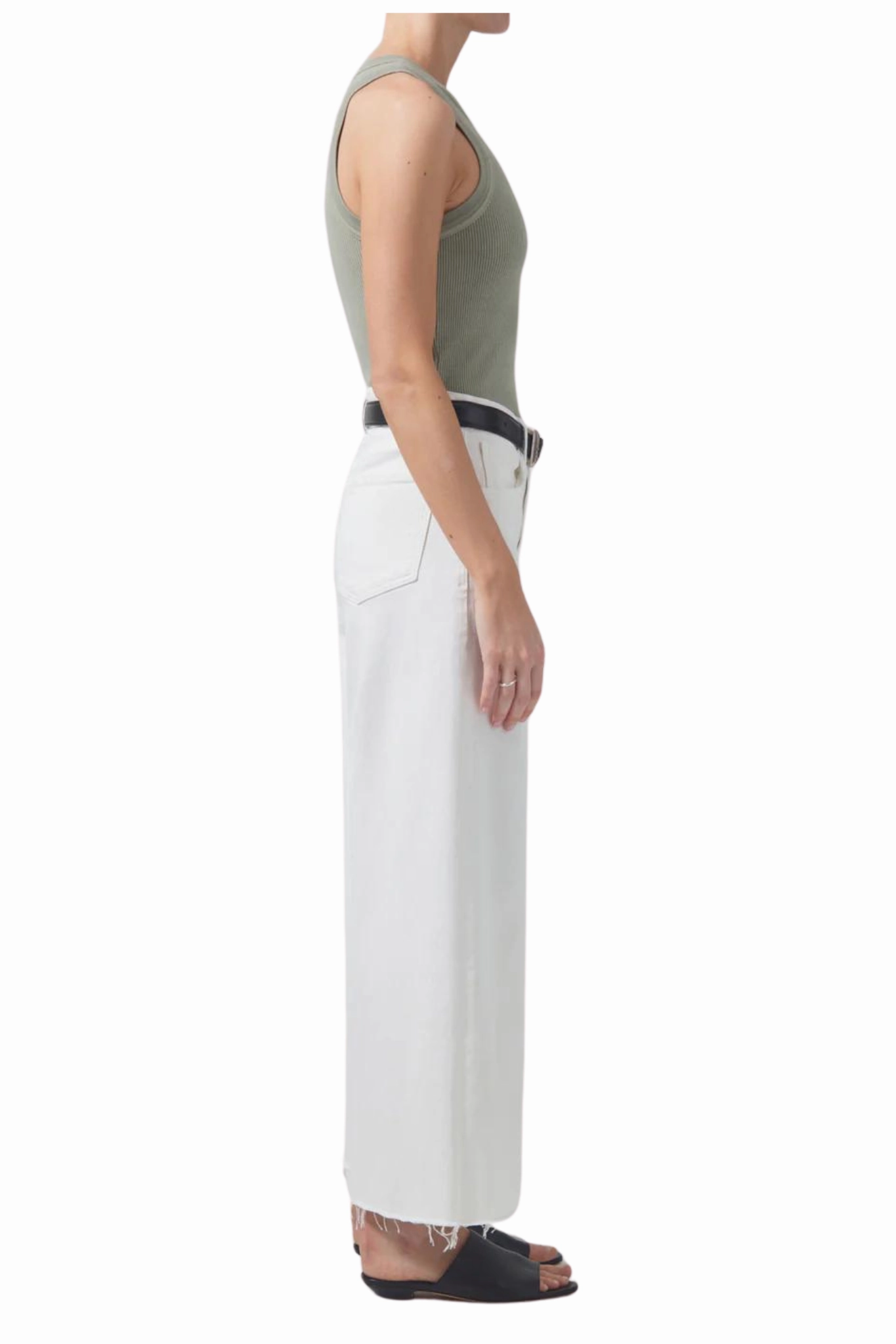 comfortable option Couple Look Eco Friendly Lyra Crop Wide Leg in White