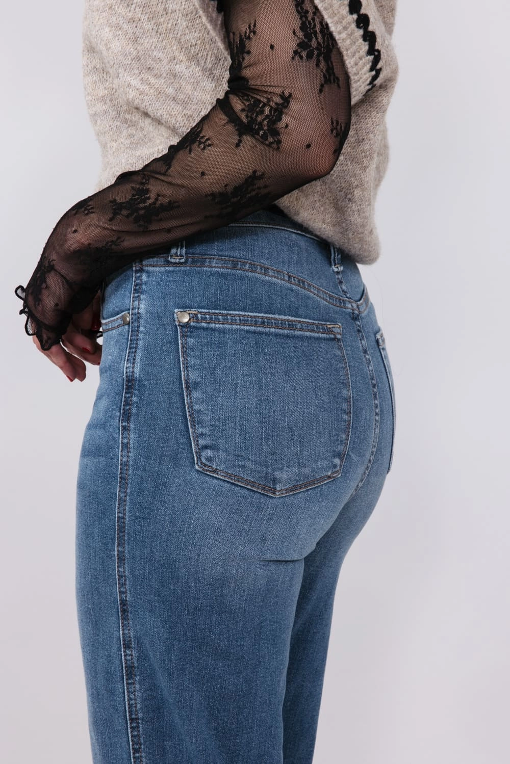 Judy Blue Tummy Control Crop Wide Leg Jeans for Women | 88875REG Winter Warmth Festival Outfit Outdoor Adventure