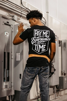 Troll Co Pay Me T-Shirt for Men in Black | TC0585-BLACK Street Smart Cozy Waistband
