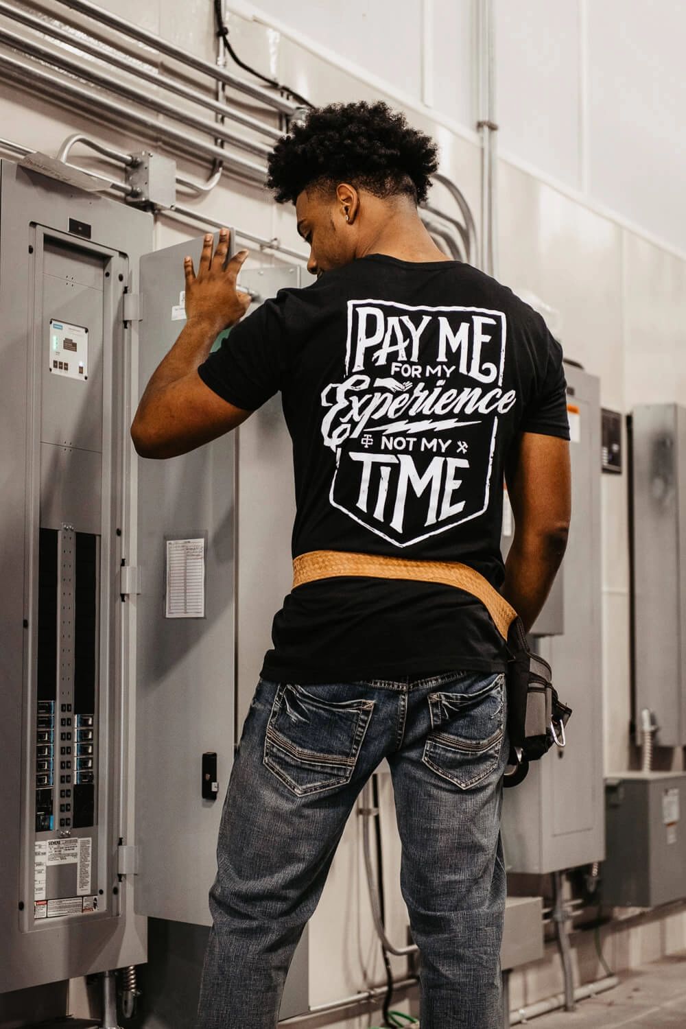 Troll Co Pay Me T-Shirt for Men in Black | TC0585-BLACK Street Smart Cozy Waistband