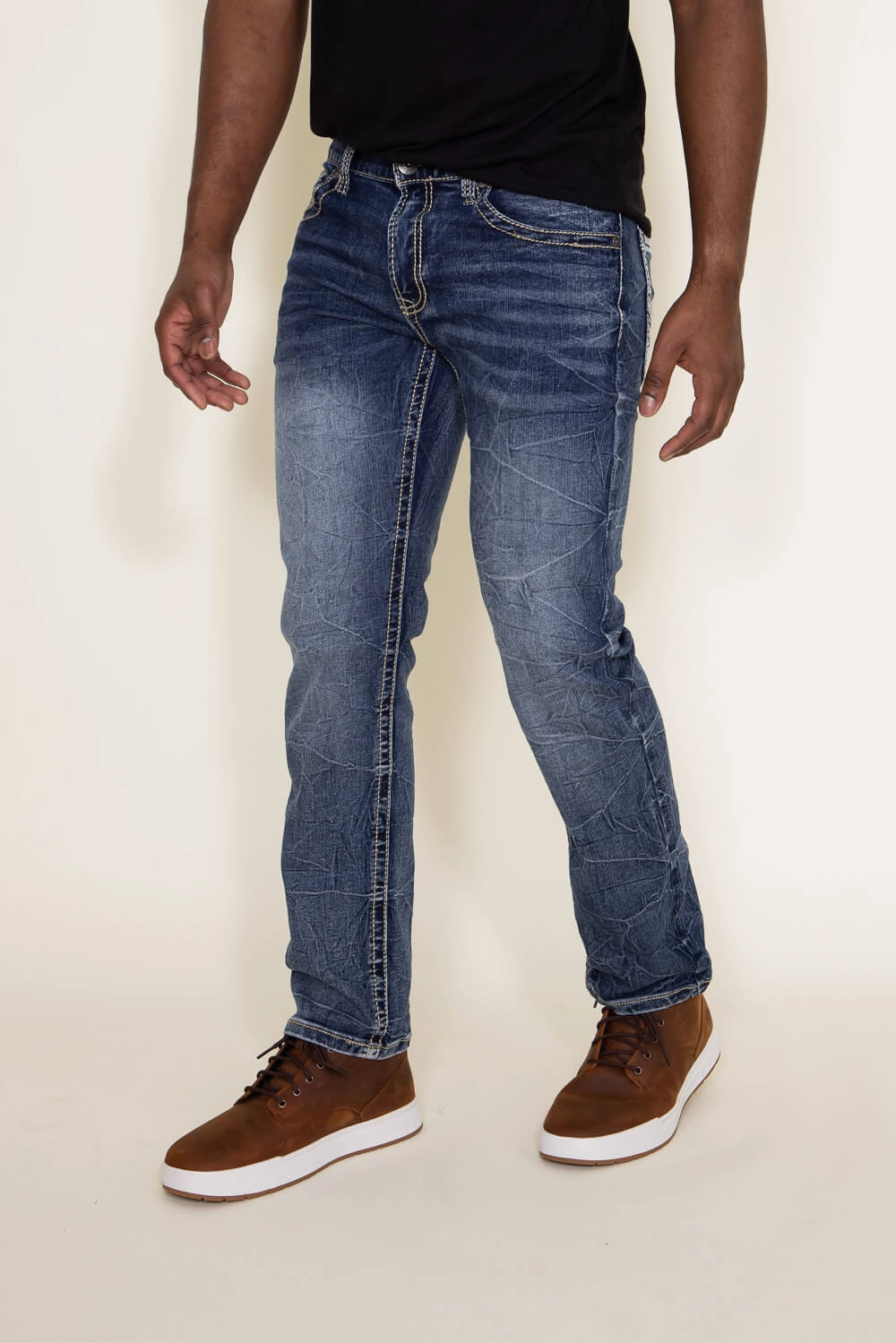 True Luck Jefferson Straight Jeans for Men | TL18350006 Smart Fit Design