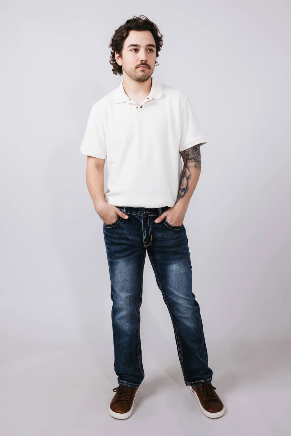 True Luck Mason Bootcut Stretch Jeans for Men | TL19350407 Modern Spring Mood