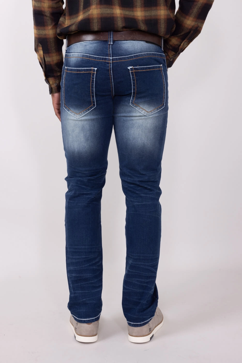 True Luck Owen Indigo Straight Jeans for Men | TL23090601 Light Fabric Anti Slip Belt Loops