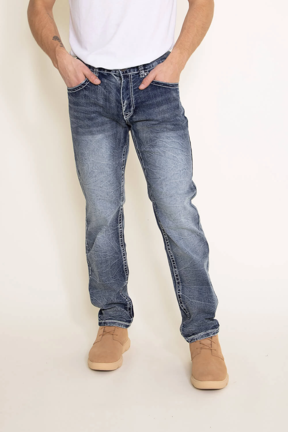 Comfy Home Comfort Weekend Getaway Minimalist Pocket Layout True Luck Vinny Straight Jeans for Men | TL20356611