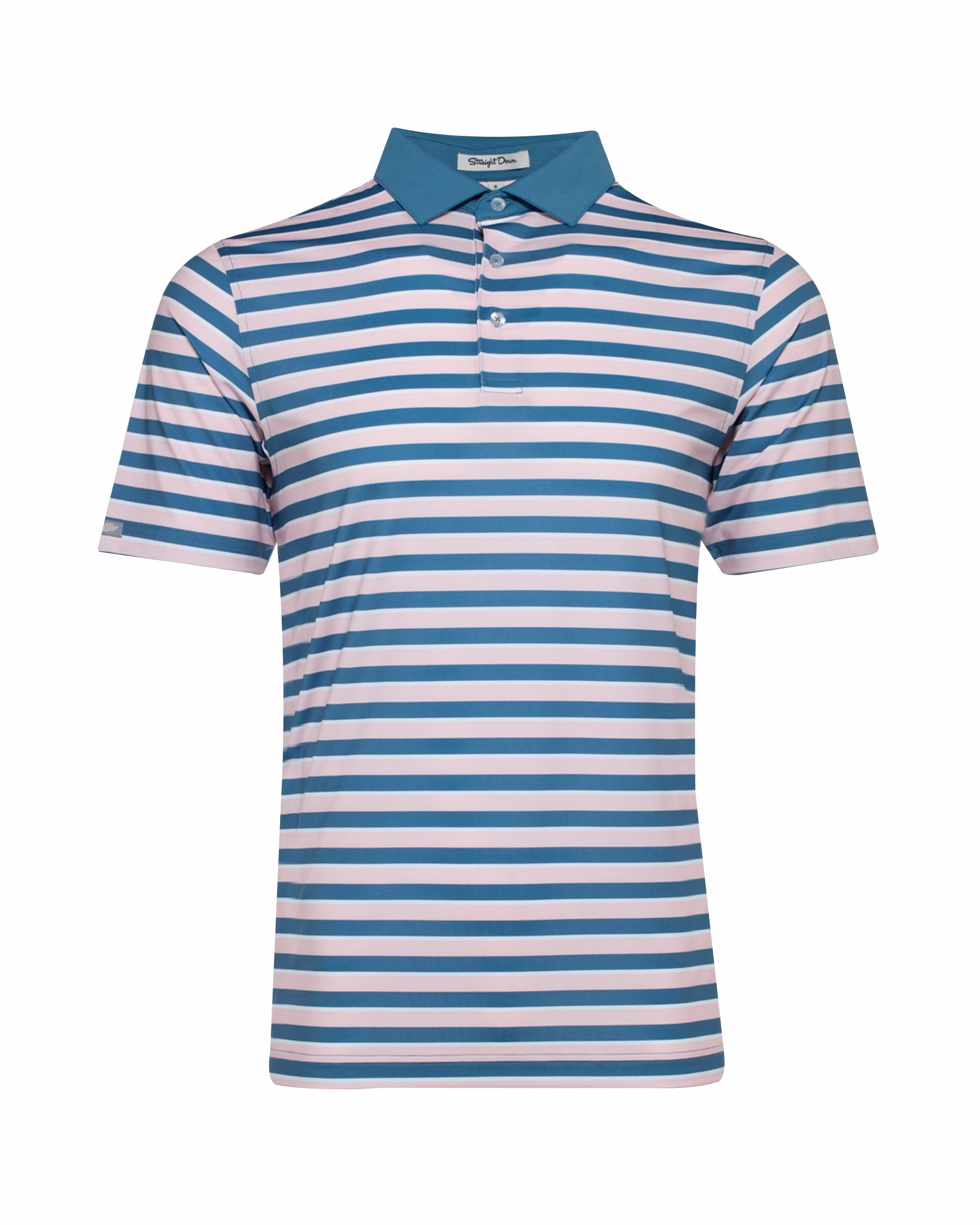 Doheny Stripe Polo - Petrol NonChafing Seam Placement Urban Chic