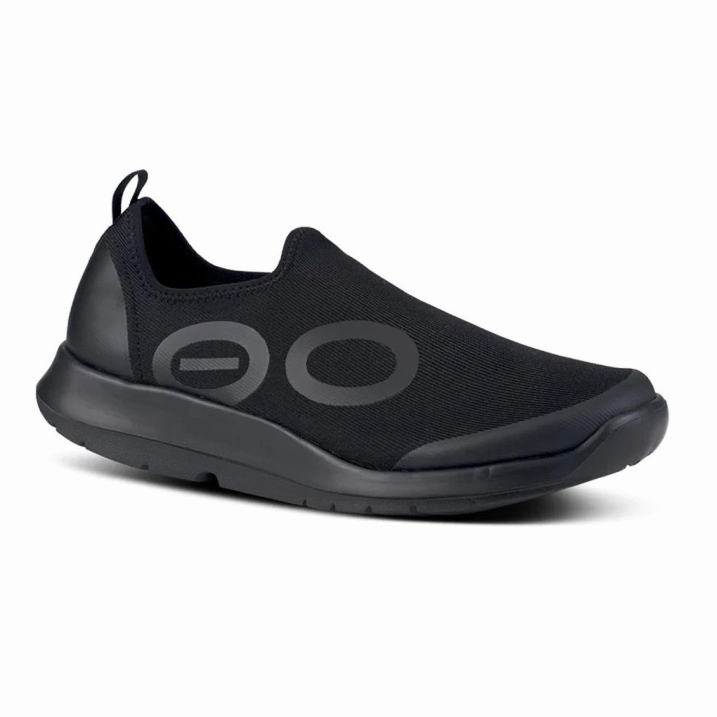 OOFOS Men's OOmg Sport Low Black Shock Edge Lightweight Comfort