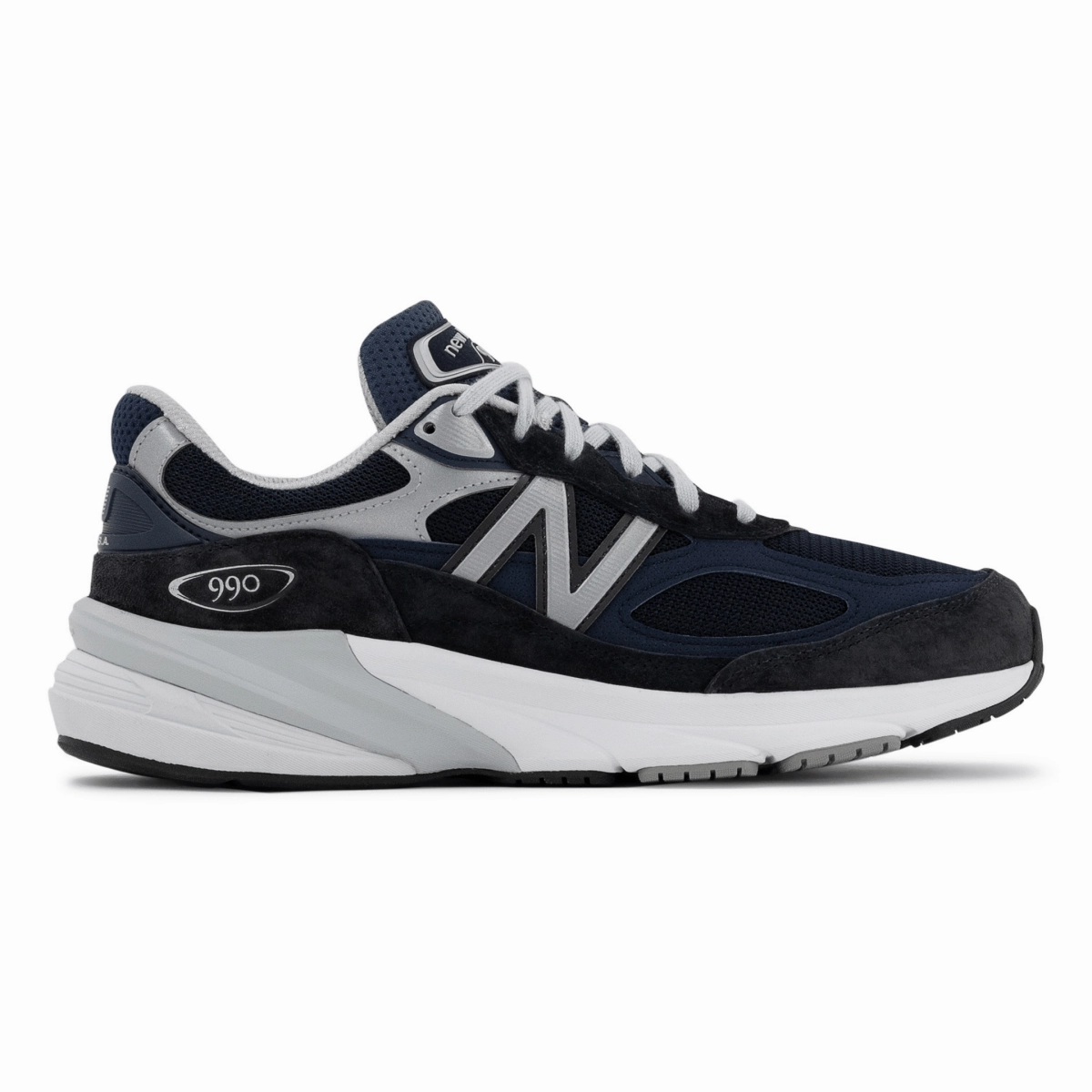 New Balance Men's M990NV6 Navy/White Bold Design Breathable Tongue Design