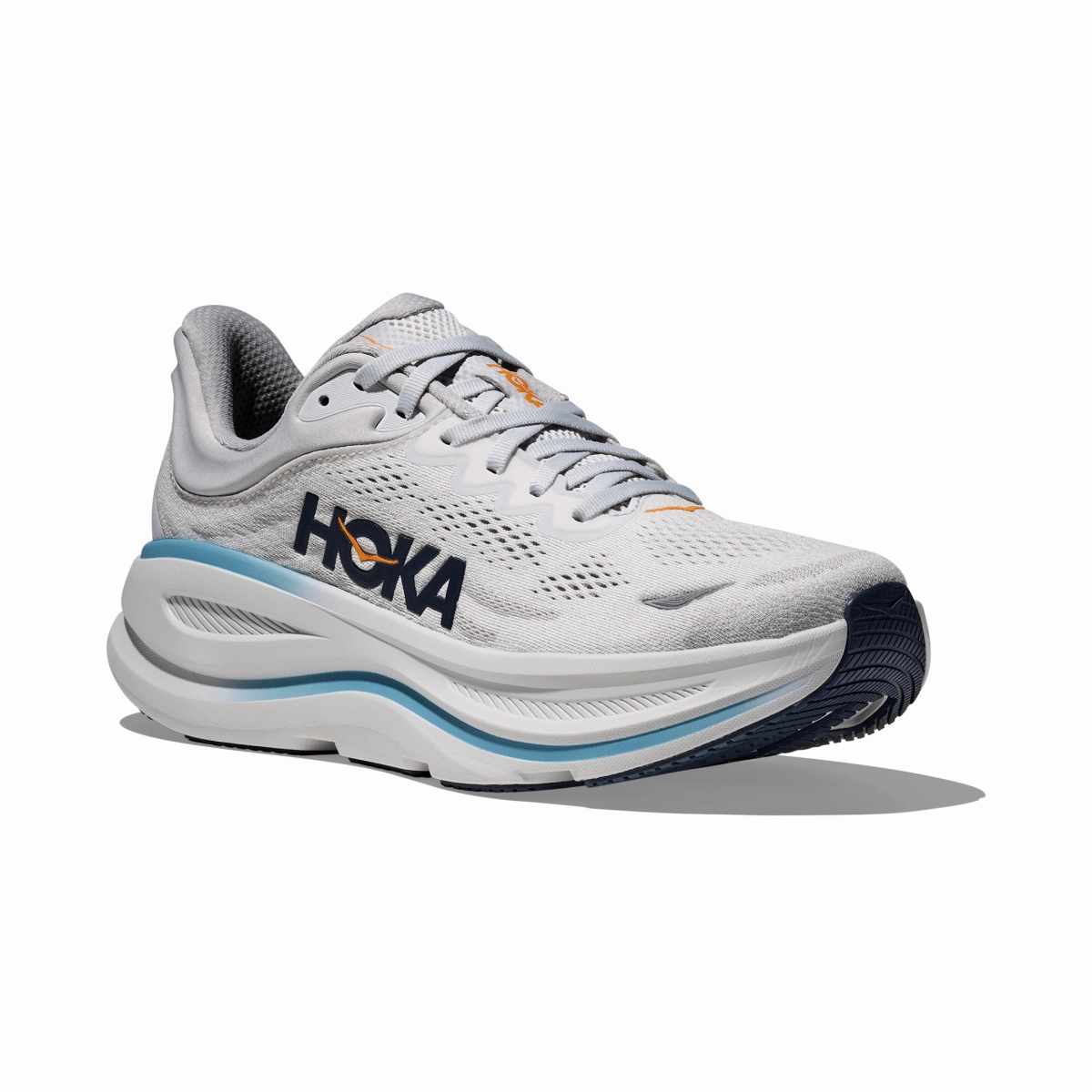 Adjustable Laces Hoka One One Men's Bondi 9 Stardust/Cosmic Grey
