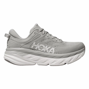 Odor   Resistant Adaptive Flex Grooves Hoka One One Men's Bondi 7 Harbor Mist/White