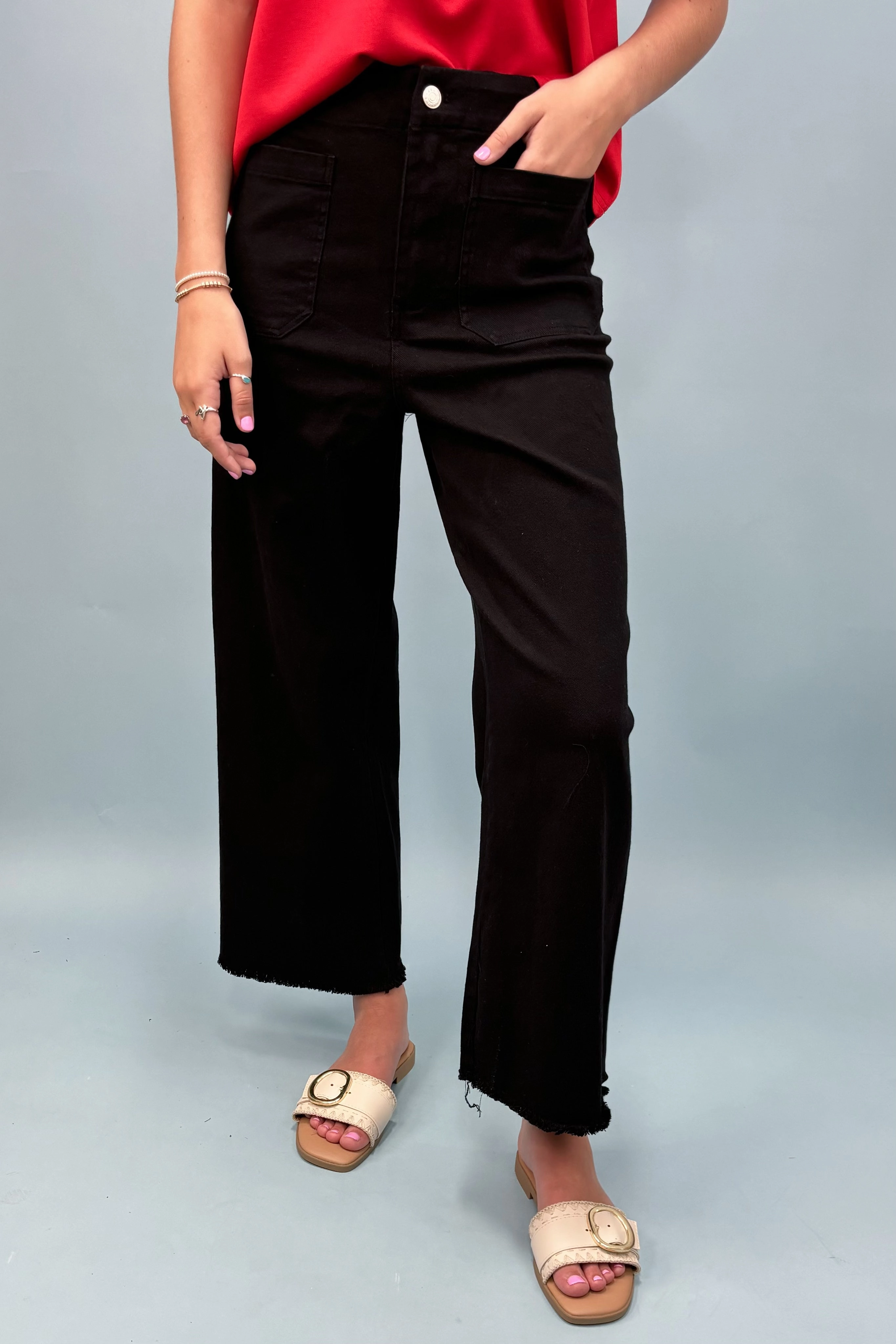 Breathable Waist The Adriana Wide Leg Jeans