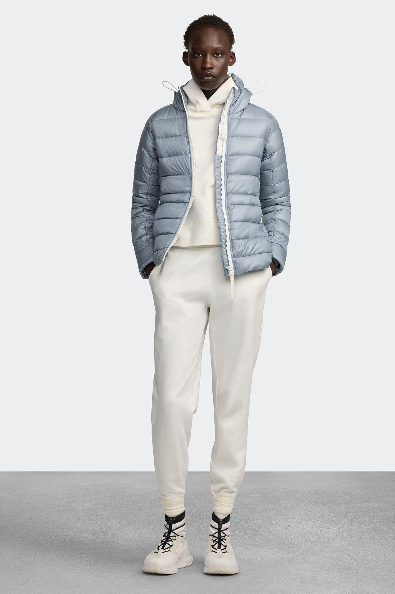 Cypress Hoody White Label Hidden Zipper Functional Fit