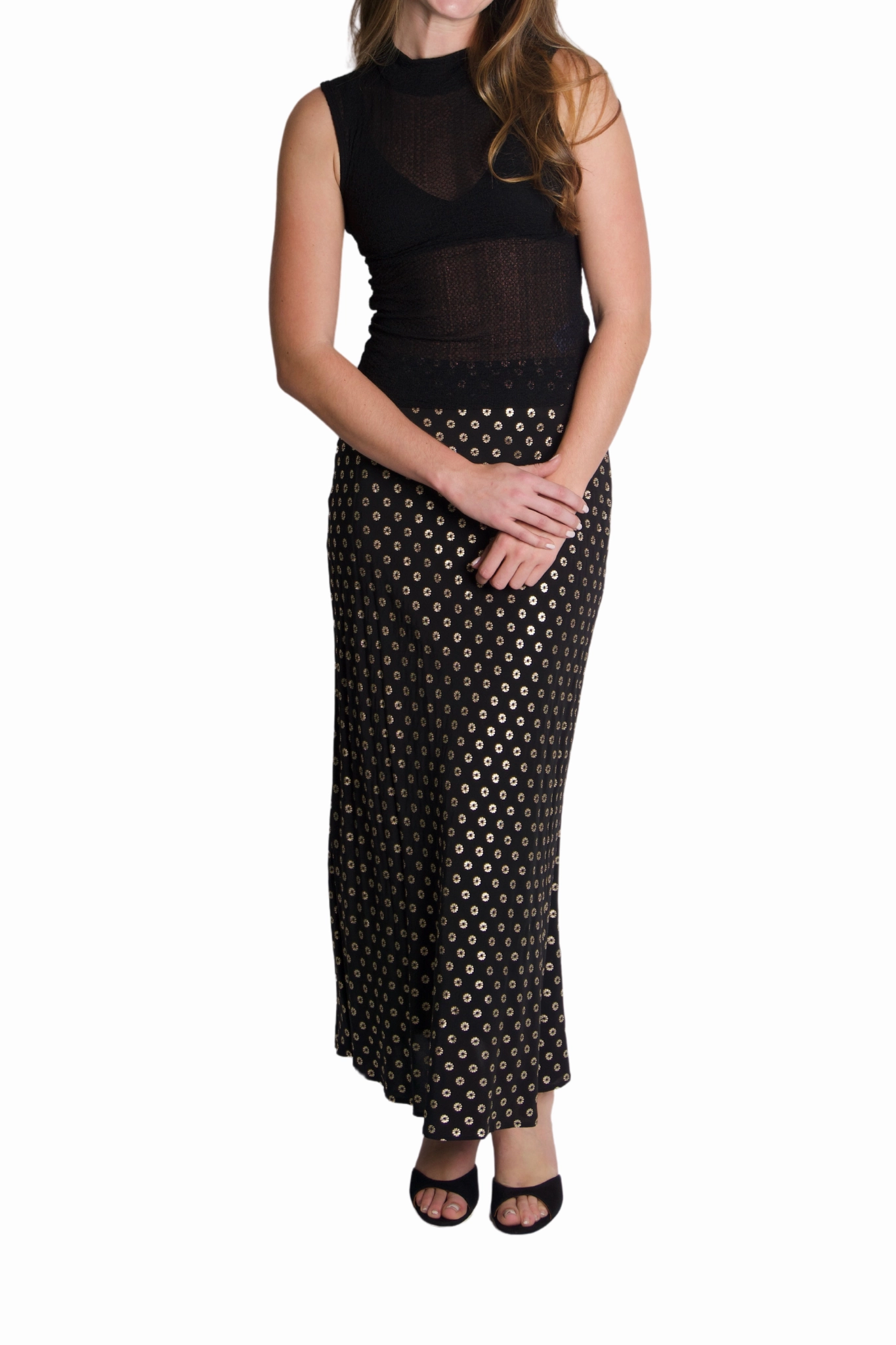 Kelly Skirt in Shibori Gold Chill Wear Lightweight Lining