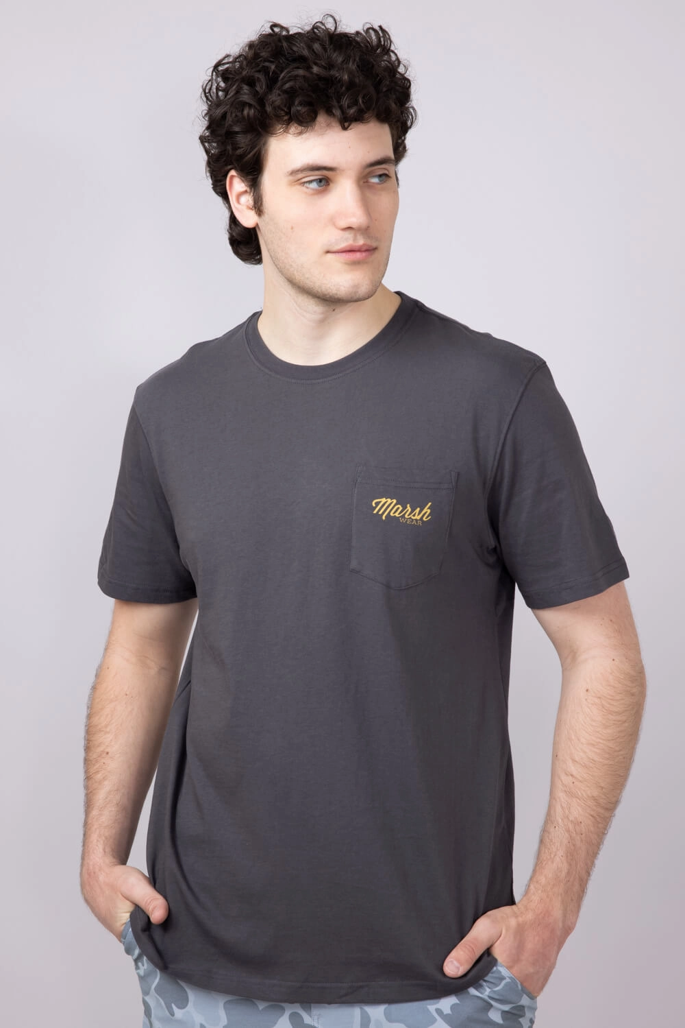 Marsh Wear Clutch Fish T-Shirt for Men in Ash | MWT1097-ASH Quick Dry Fit Soft Breathable