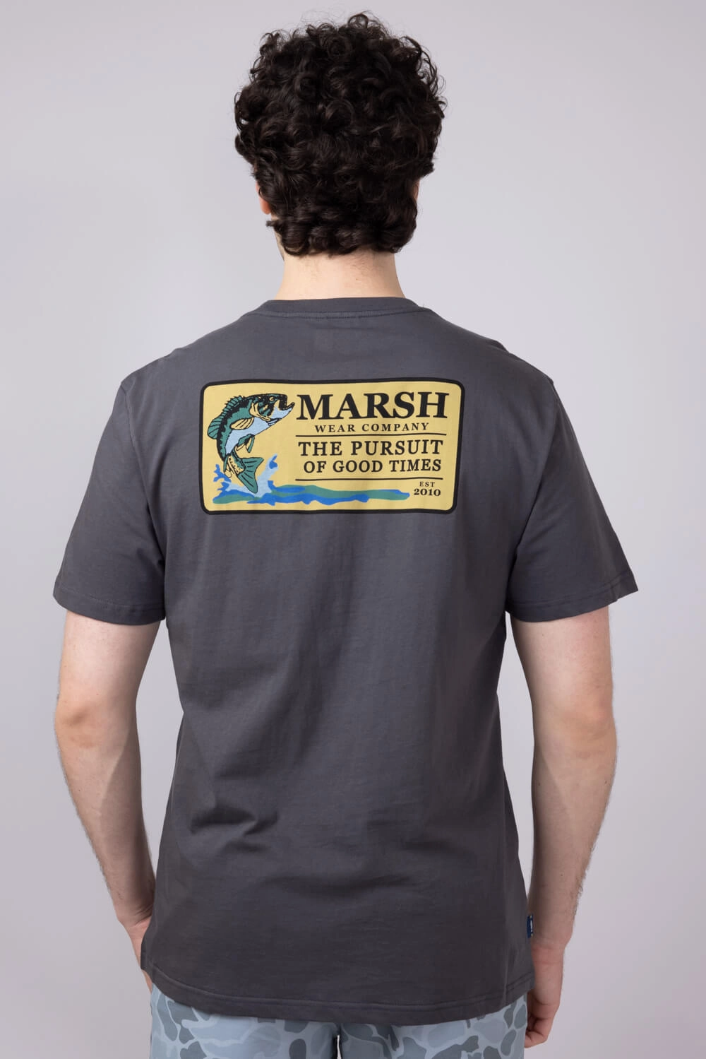 Marsh Wear Clutch Fish T-Shirt for Men in Ash | MWT1097-ASH Breathable Design Wear All-Day Stretch