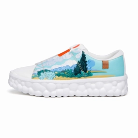 Motion Flow Van Gogh Wheatfield with Cypresses Las Ramblas Men