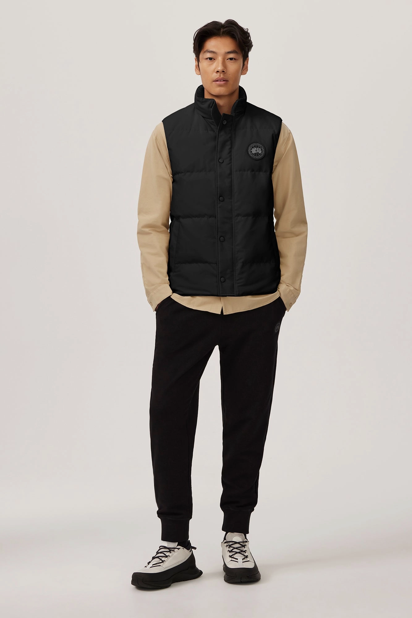 Organic Cotton Blend Garson Vest Black Label