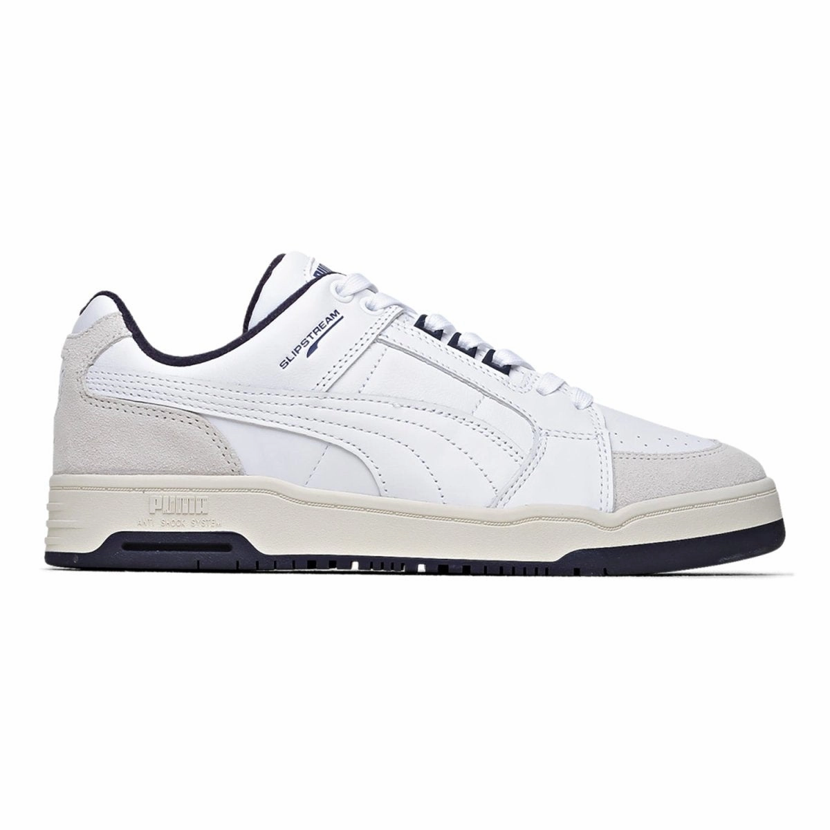 High Traction Tread Dynamic Foot Rocking Systems Puma Men's Slipstream Lo White/Navy