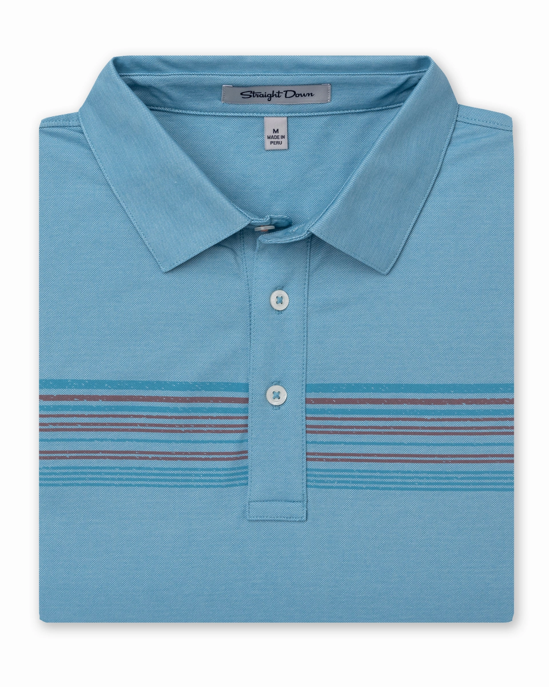 Comfy Flex Comp Stripe Polo - Delphinium