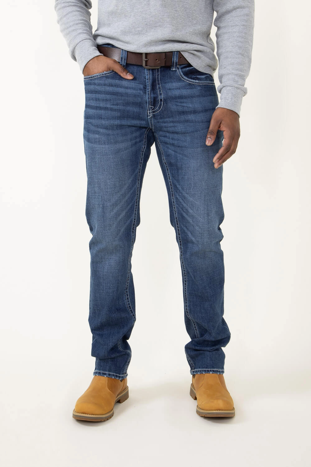 Sustainable Manufacturing Axel Jeans Noah Athletic Straight Jeans for Men | AXMB0043-ATH