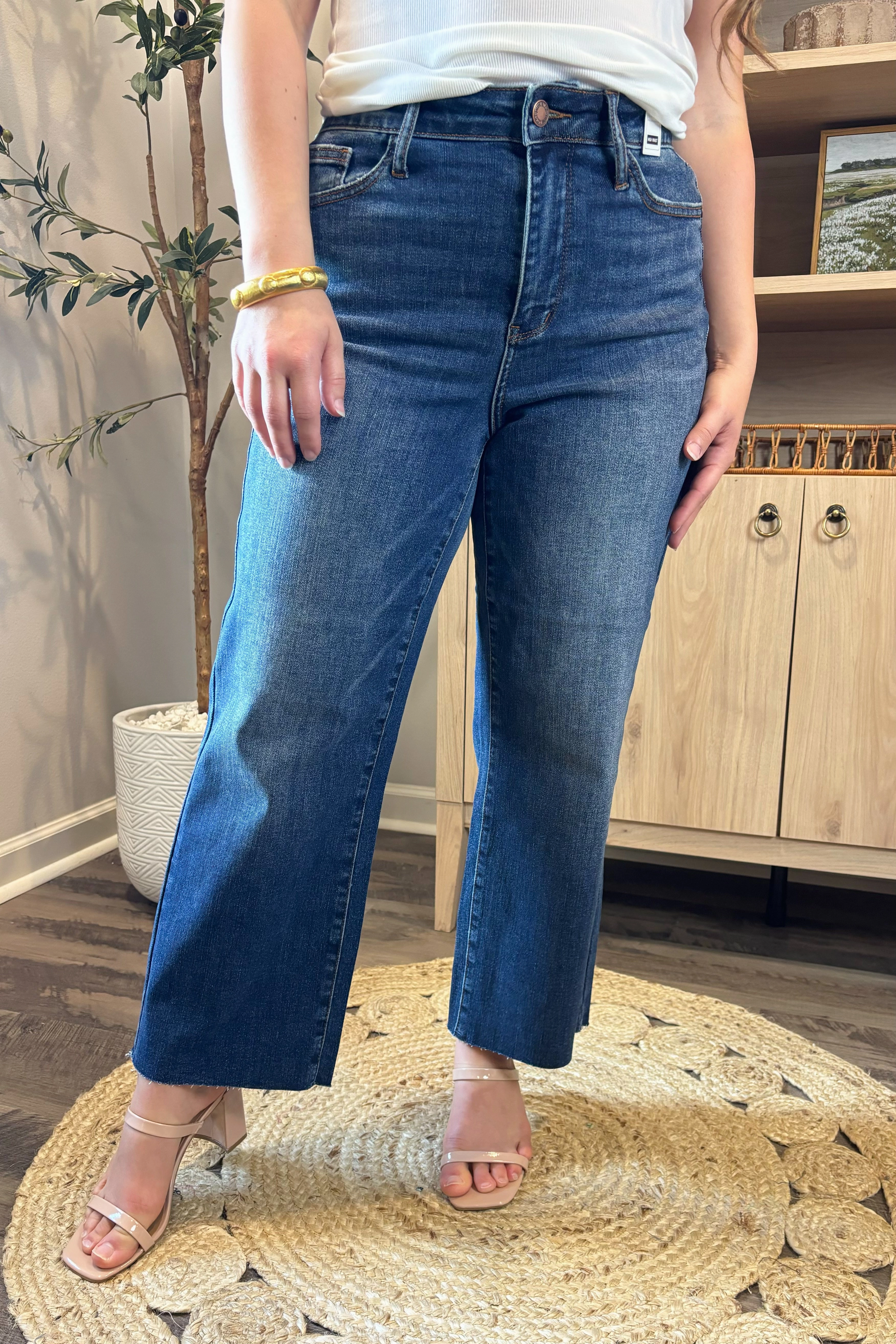 All Purpose Breathable Design The Utopia Wide Leg Crop Jeans