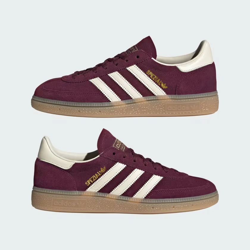 Sturdy Heel Handball Spezial Shoes (Maroon   Cream White   Gold Metallic)