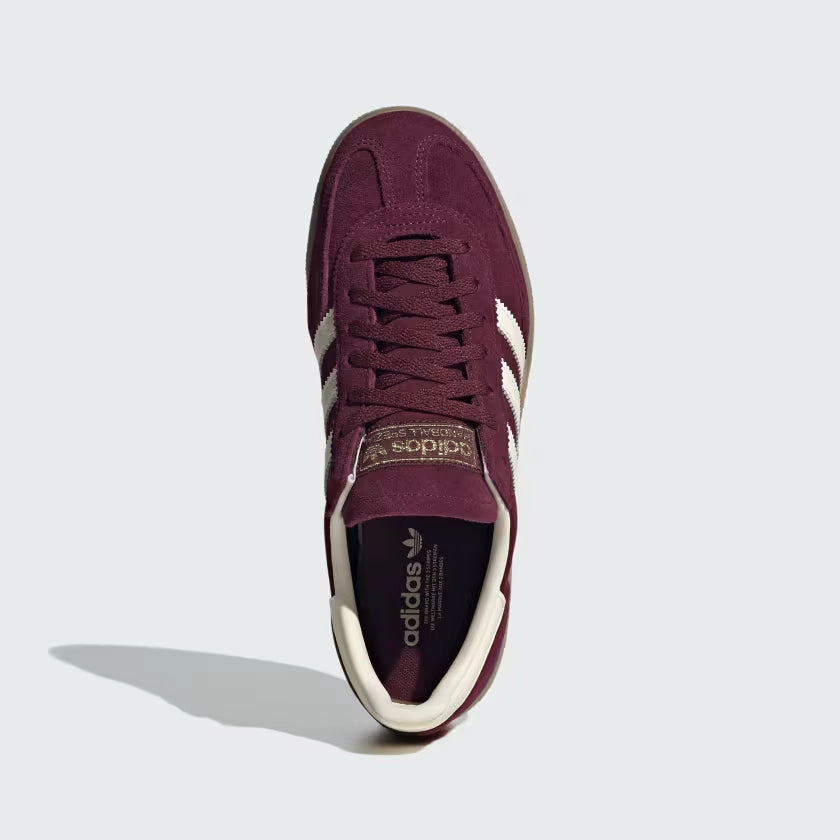 Sidewalk Ready Handball Spezial Shoes (Maroon   Cream White   Gold Metallic)