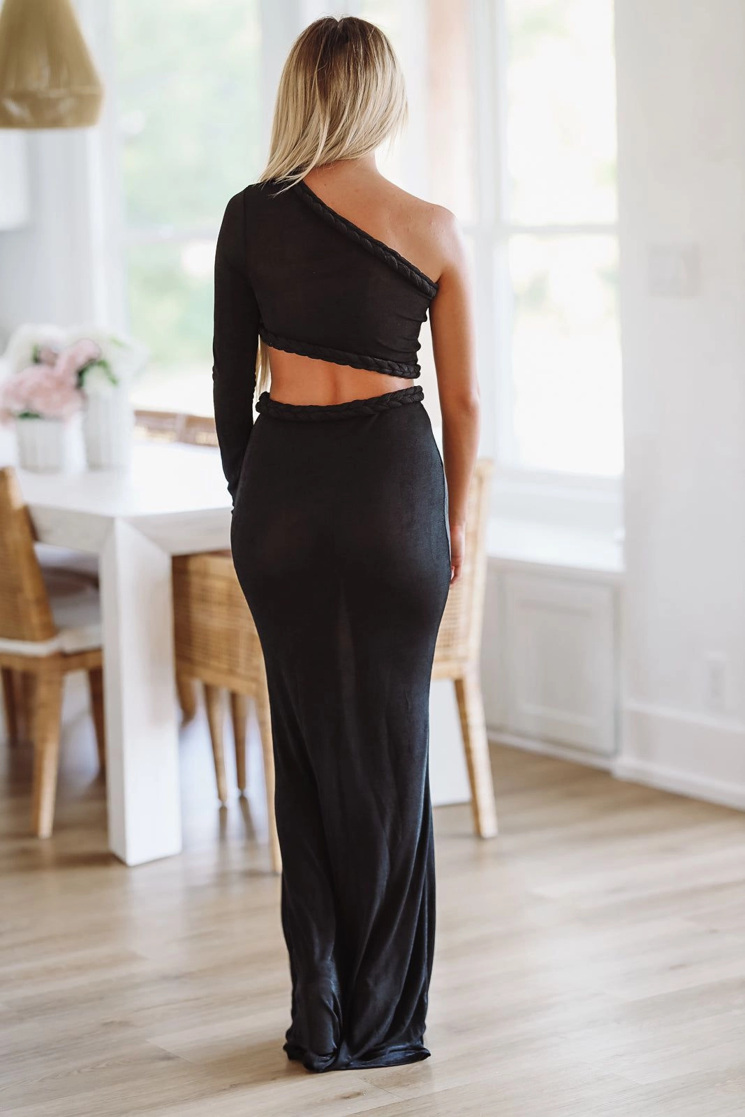 Soft Material When in Cabo Two Piece Crop Top and Maxi Skirt Set - Black