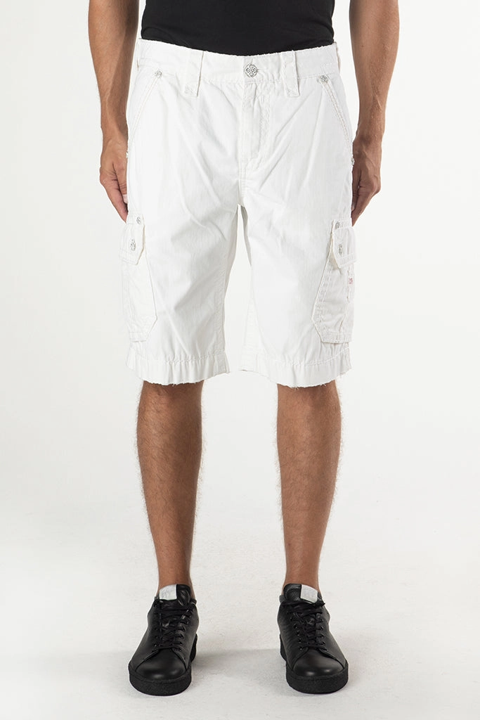 hip look Daily Fit White Cargo Shorts