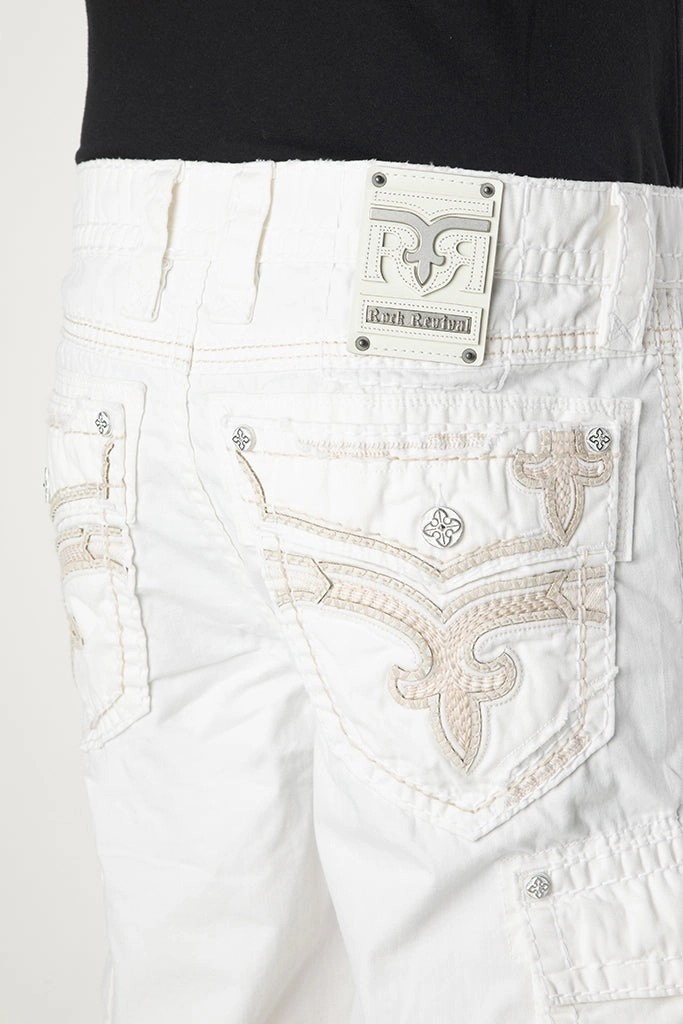 White Cargo Shorts Movement Ready Breathable Liner