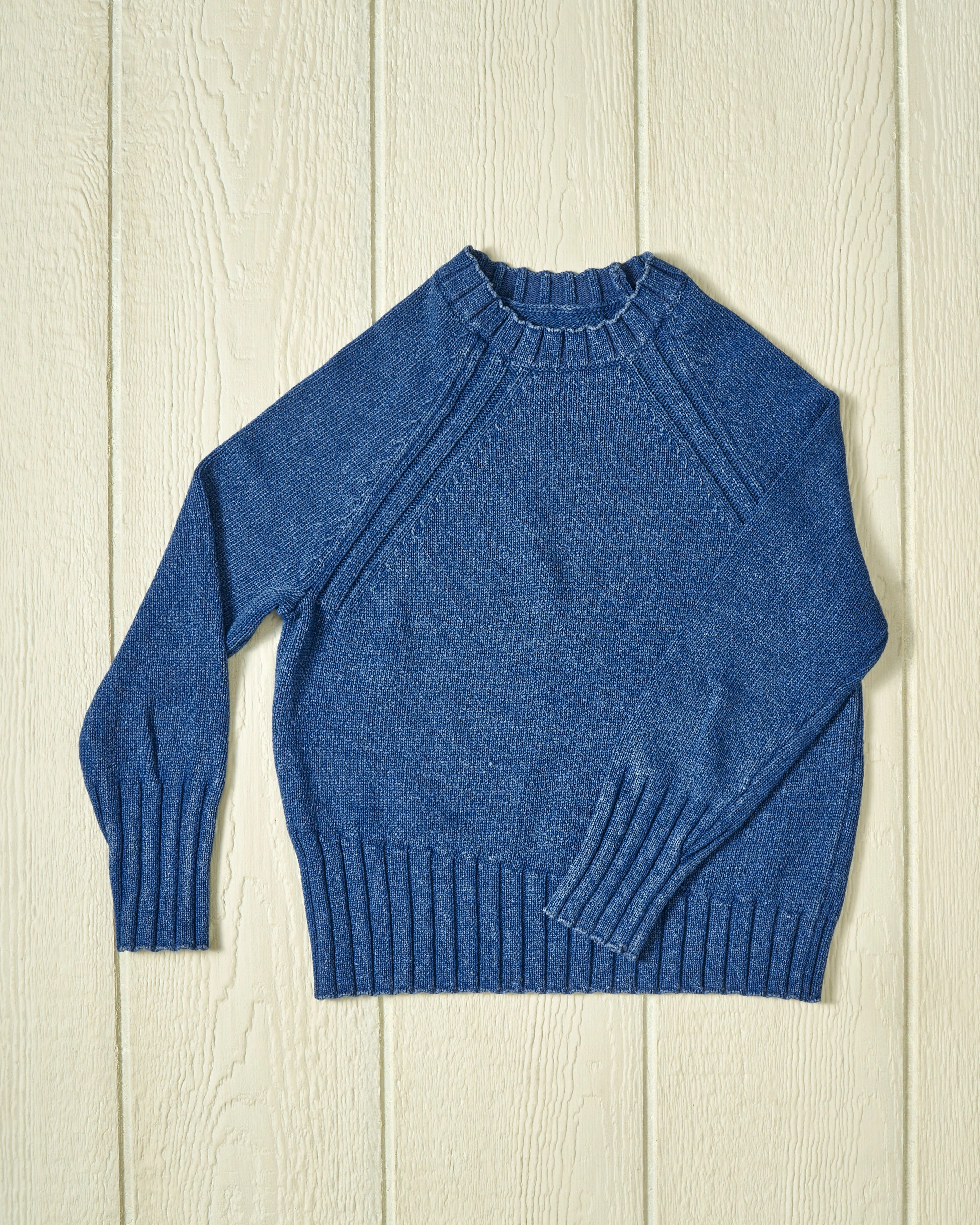 Women's Deep Sea Quaker Crewneck Sweater in Indigo HighElasticity Fabric